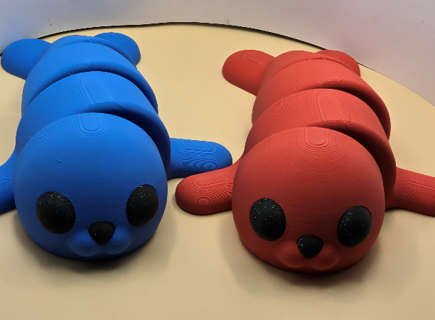 SEAL-Buddies! Rally (red) & Spirit (blue) Glow Articulated Desk Seals