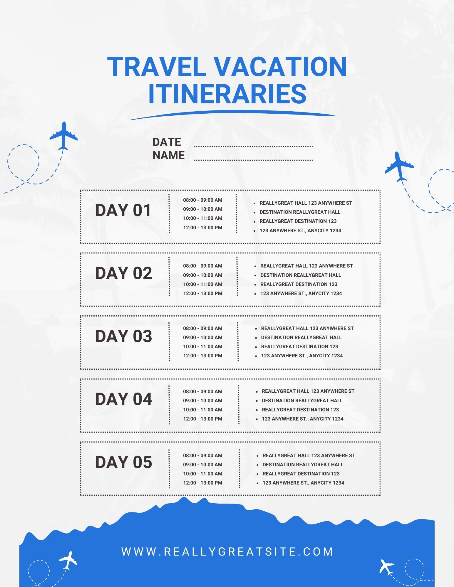 Documents/Itinerary items review