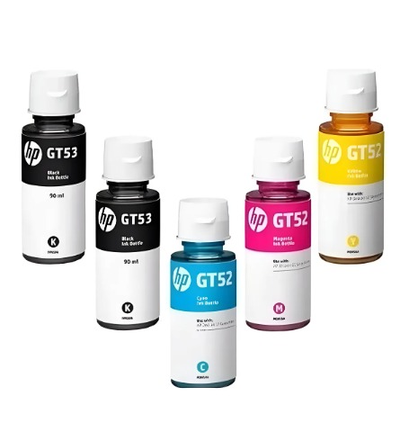 Botellas de tinta HP GT52/GT53.