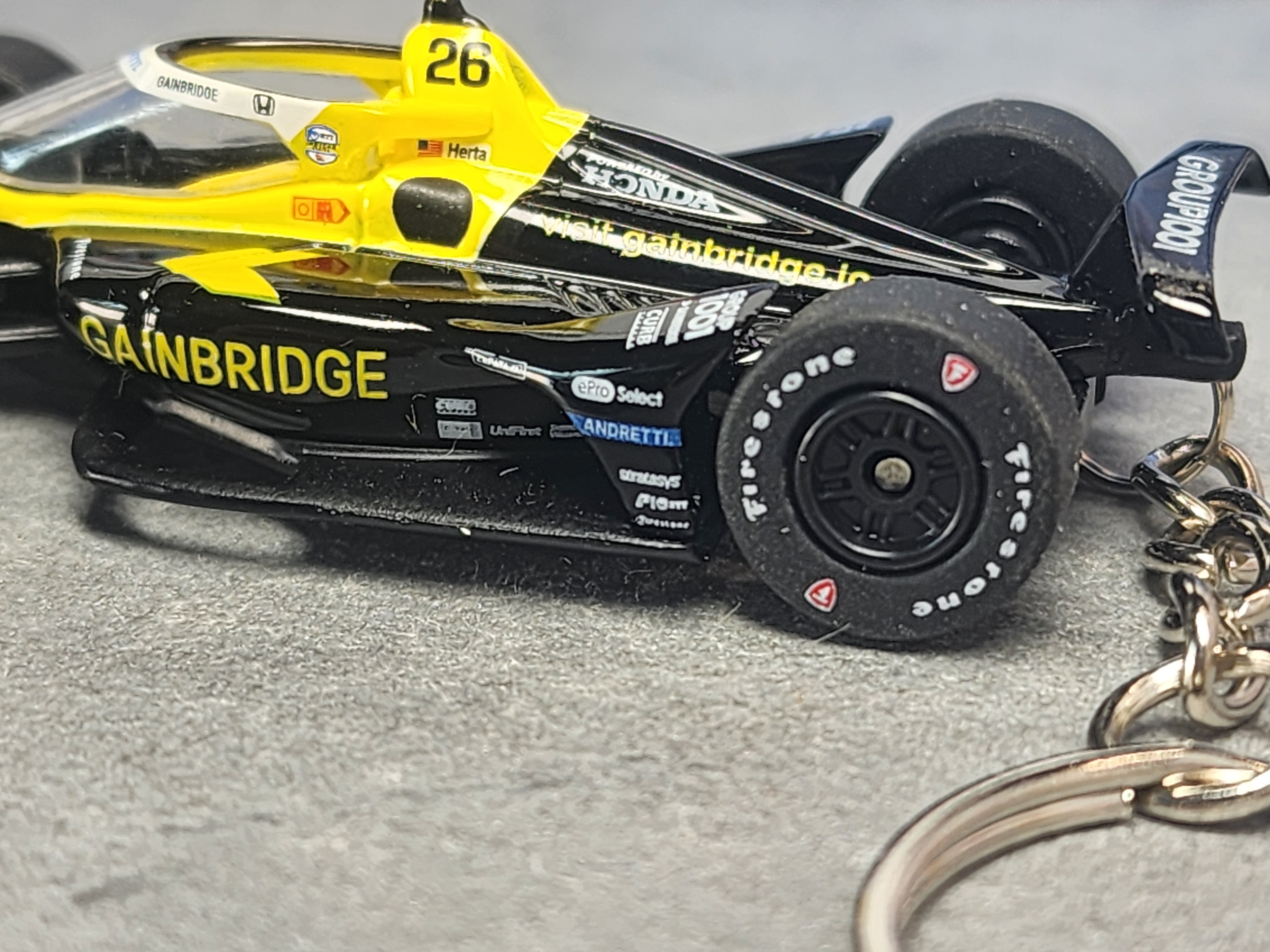 Team Andretti 2024 #26 IndyCar Model Keychain