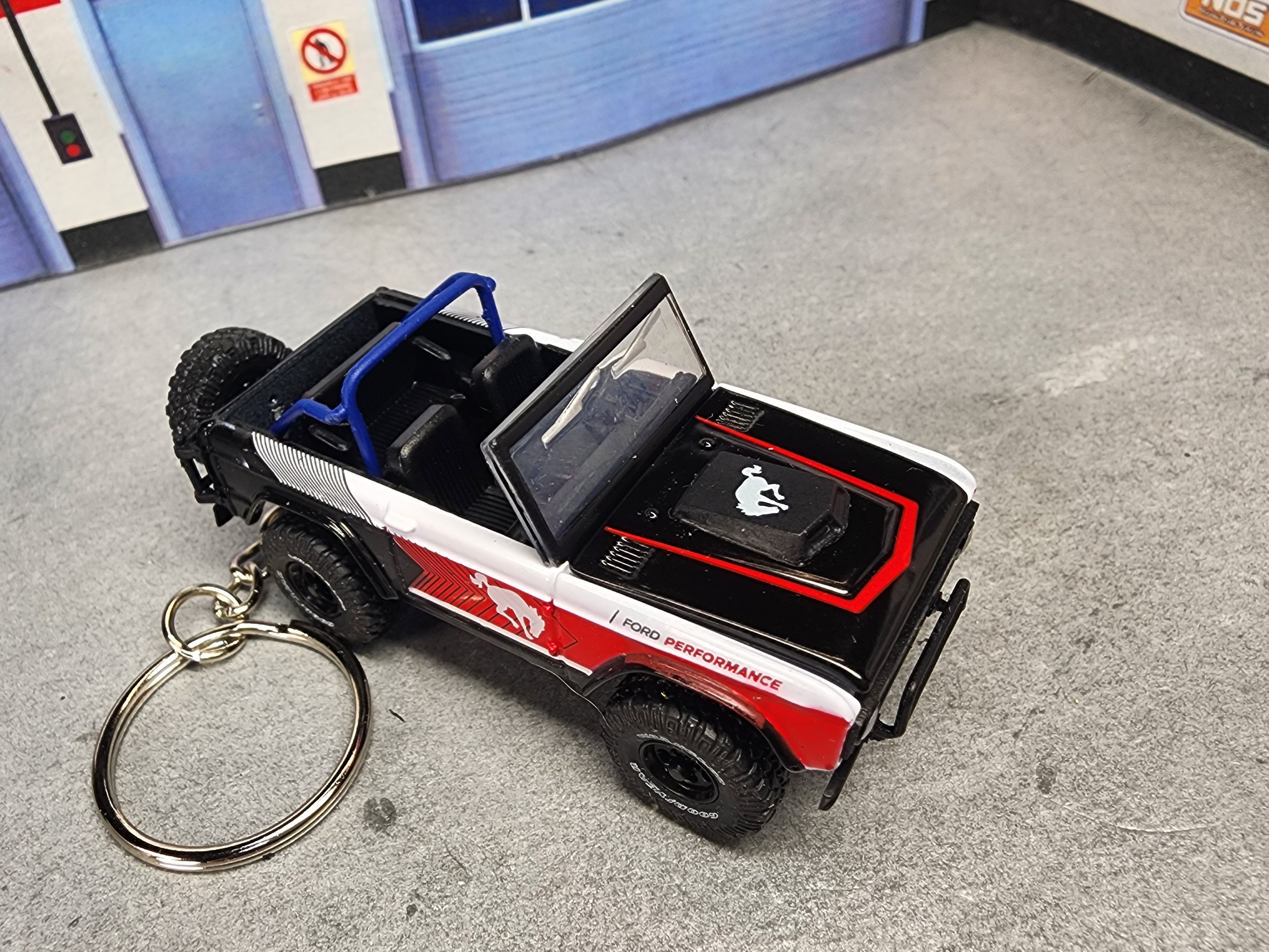 1966 Ford Bronco Keychain, 66Bronco Diecast Keychain, 1:64 Scale