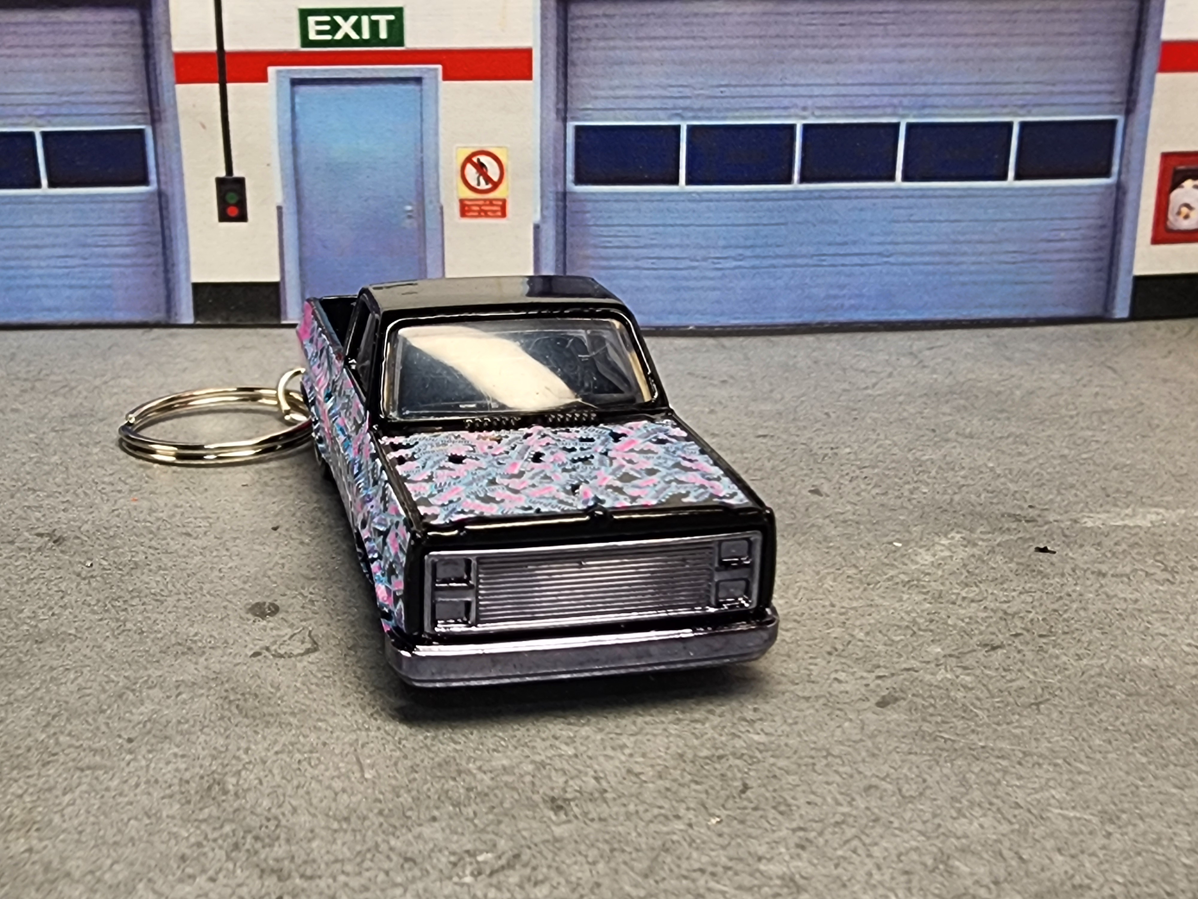 Black Widow Custom Pickup Keychain