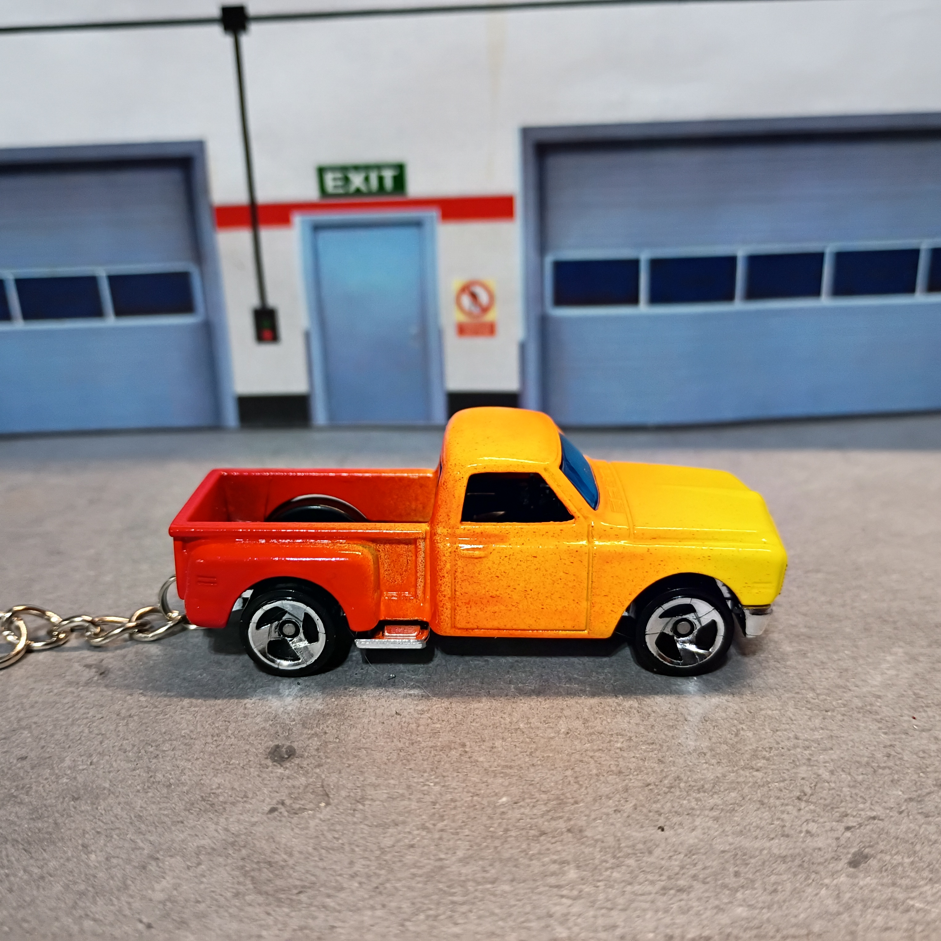 1969 Chevy C10 Keychain, Chevy Short Box Pickup Keychain