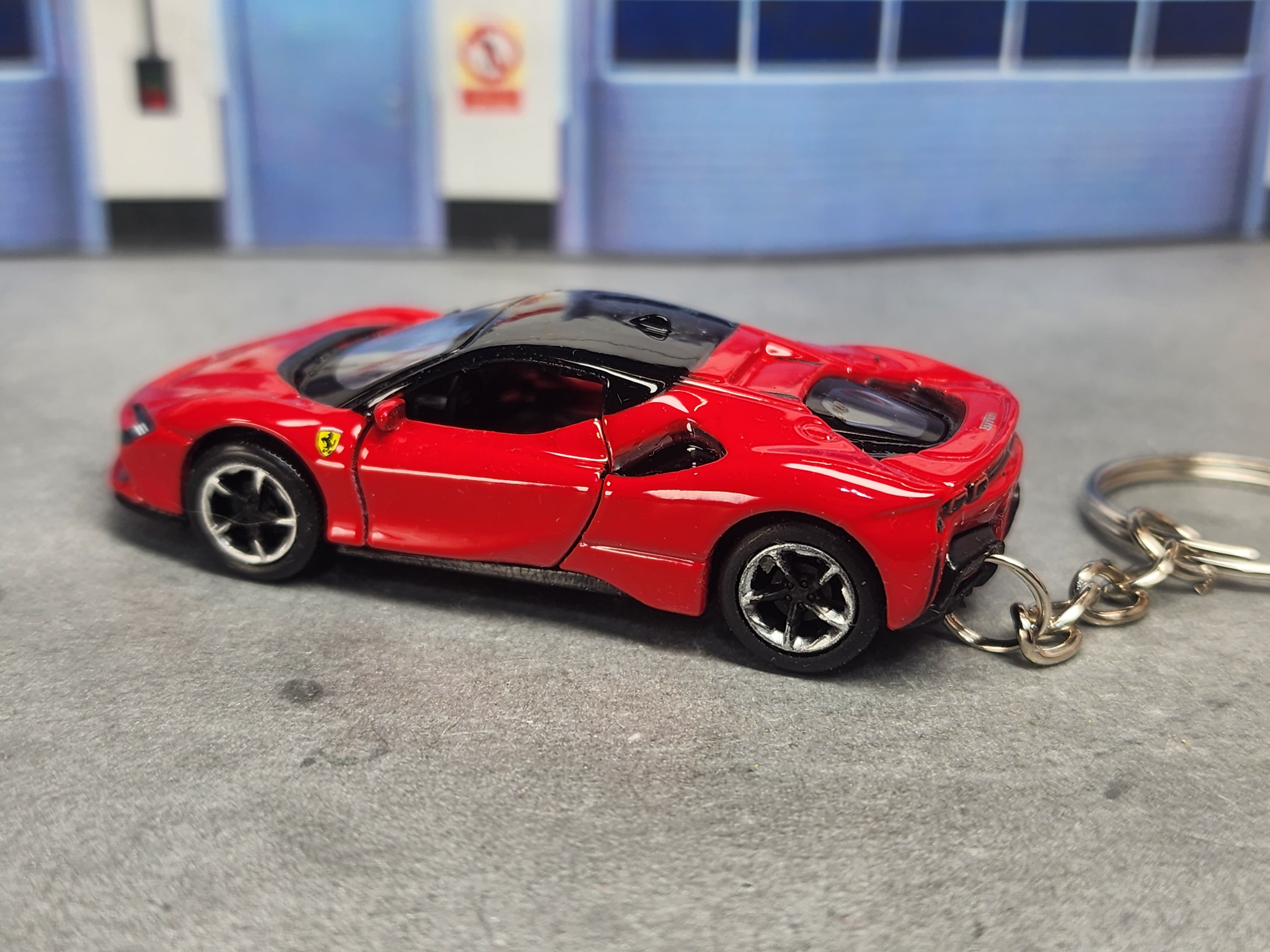 Ferrari SF90 Stradale Keychain, Die Cast 1:64 Scale