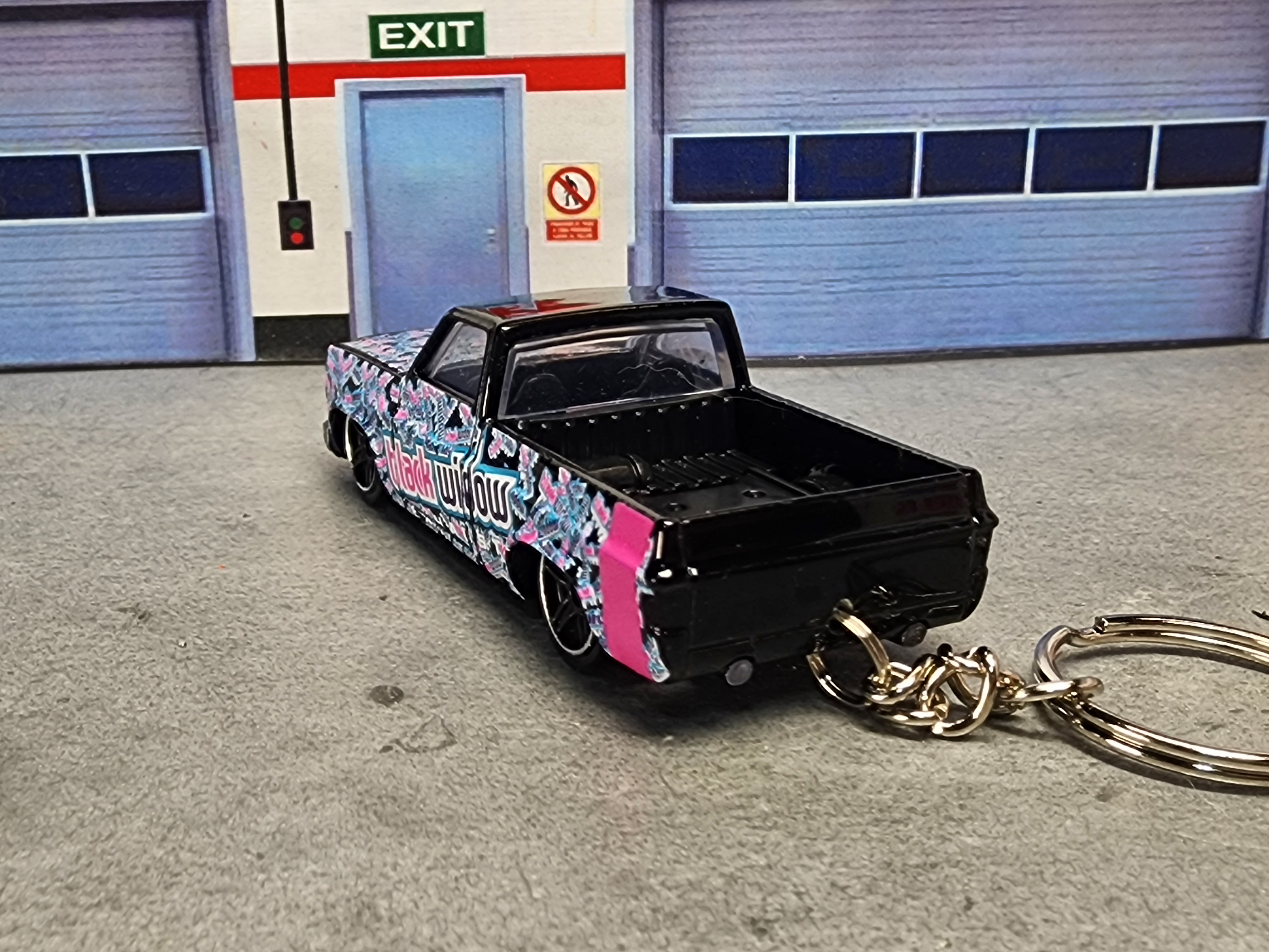 Black Widow Custom Pickup Keychain