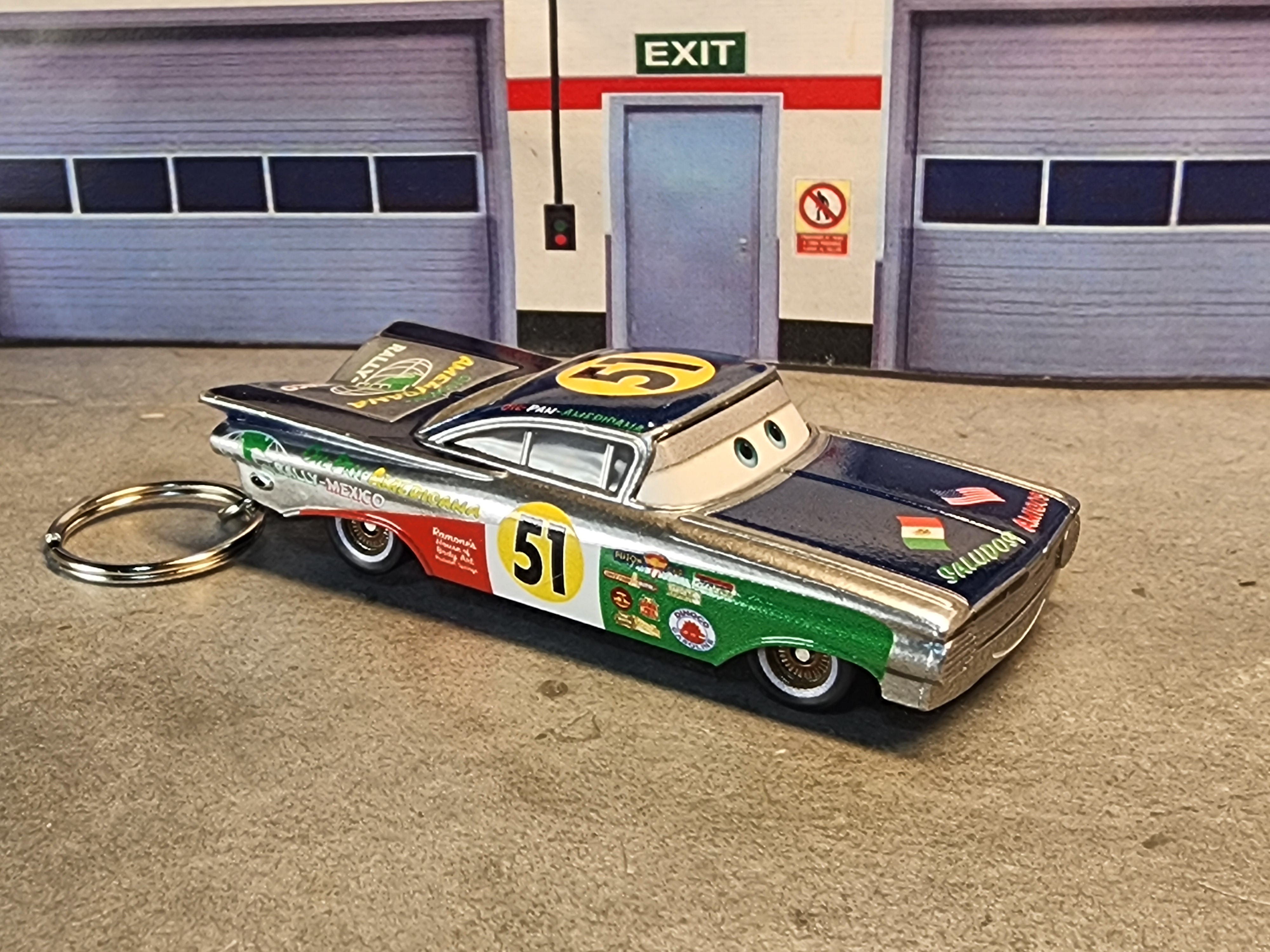 Saludos Amigos Keychain: Pixar Cars Movie 3 Diecast Keychain