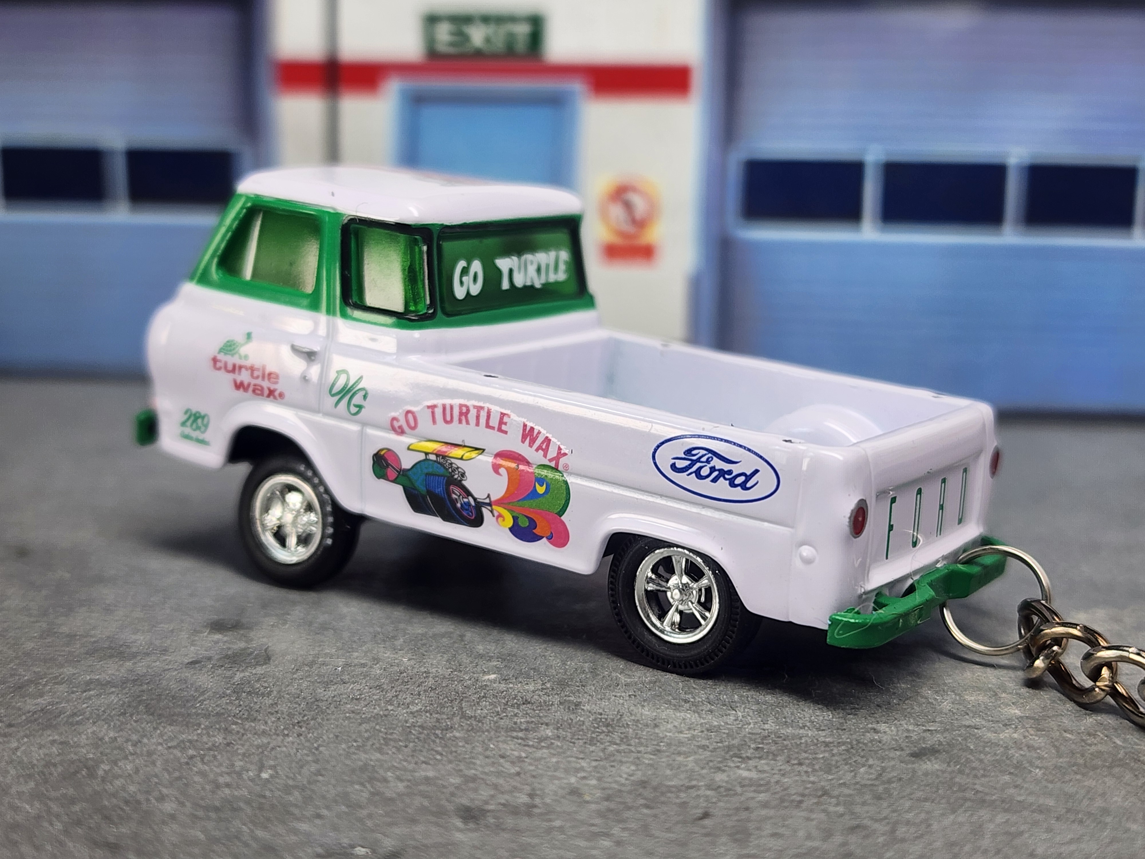 1965 Ford  Econoline Truck Keychain, 1:64 Scale Diecast