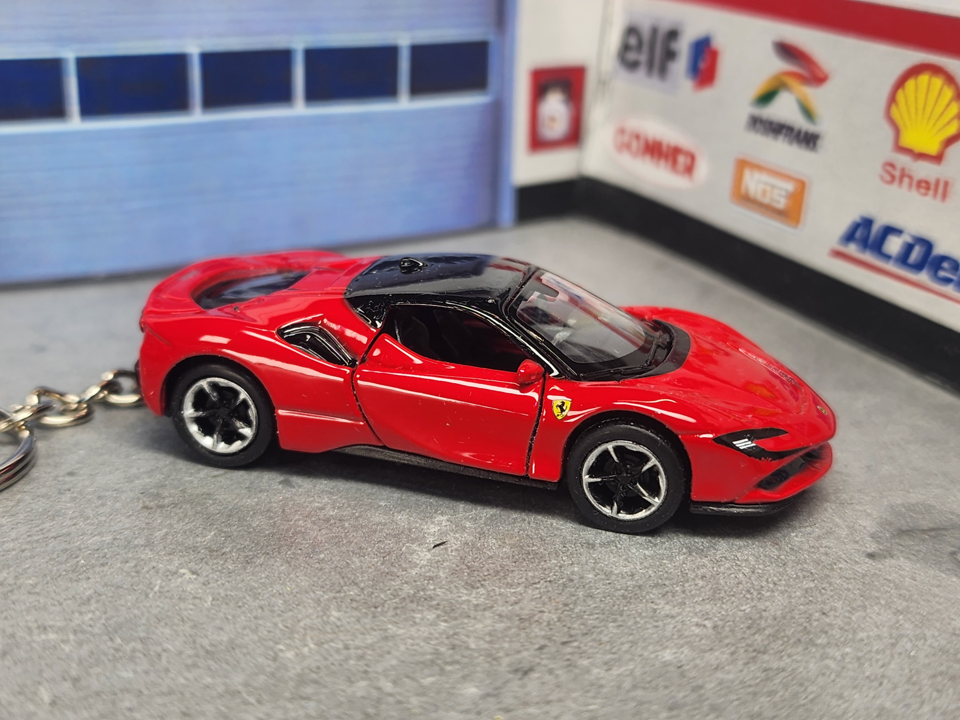 Ferrari SF90 Stradale Keychain, Die Cast 1:64 Scale