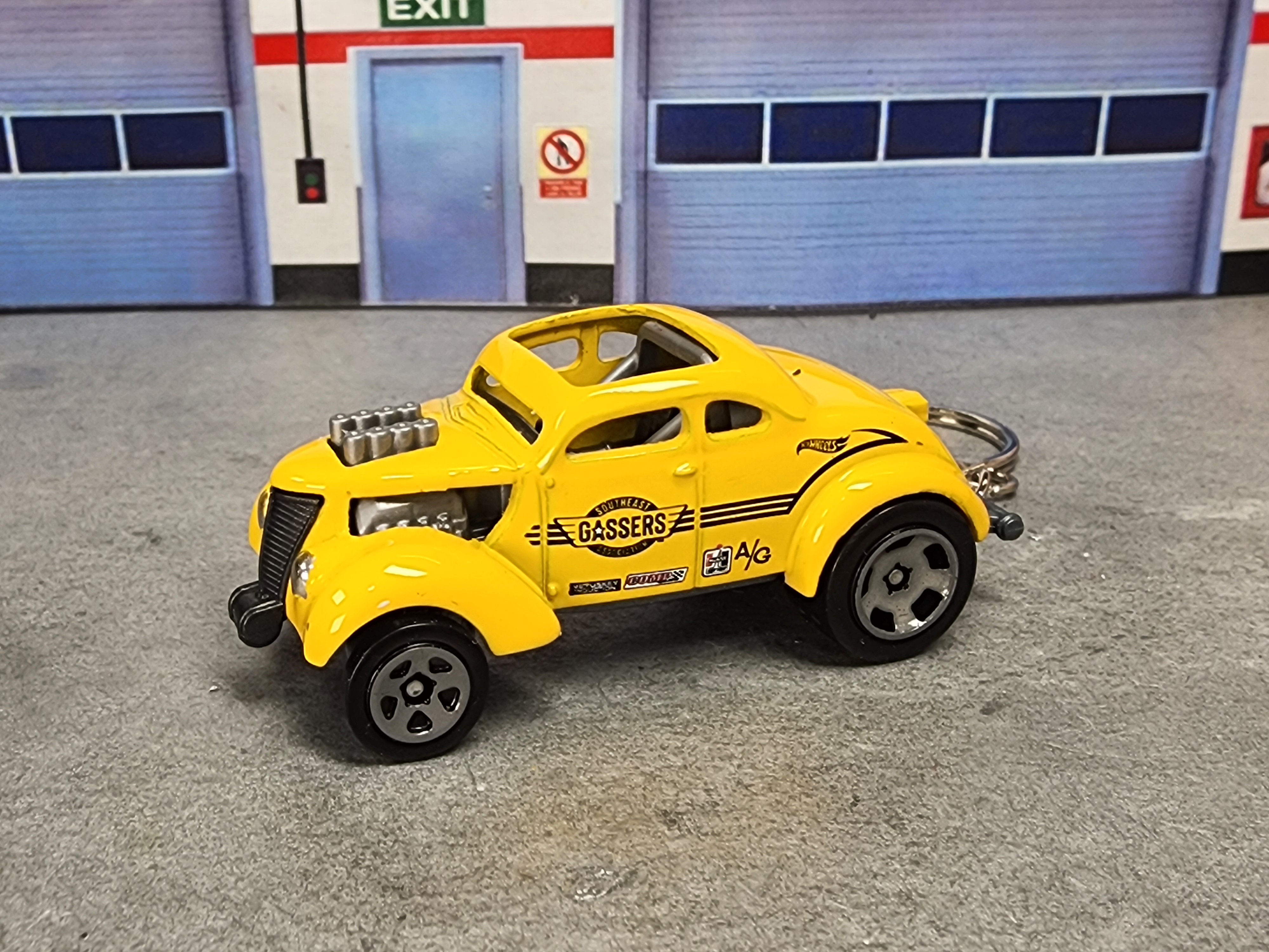 37 Ford Coupe Keychain 37  Ford Gasser Keychain, Diecast 1:64 Scale