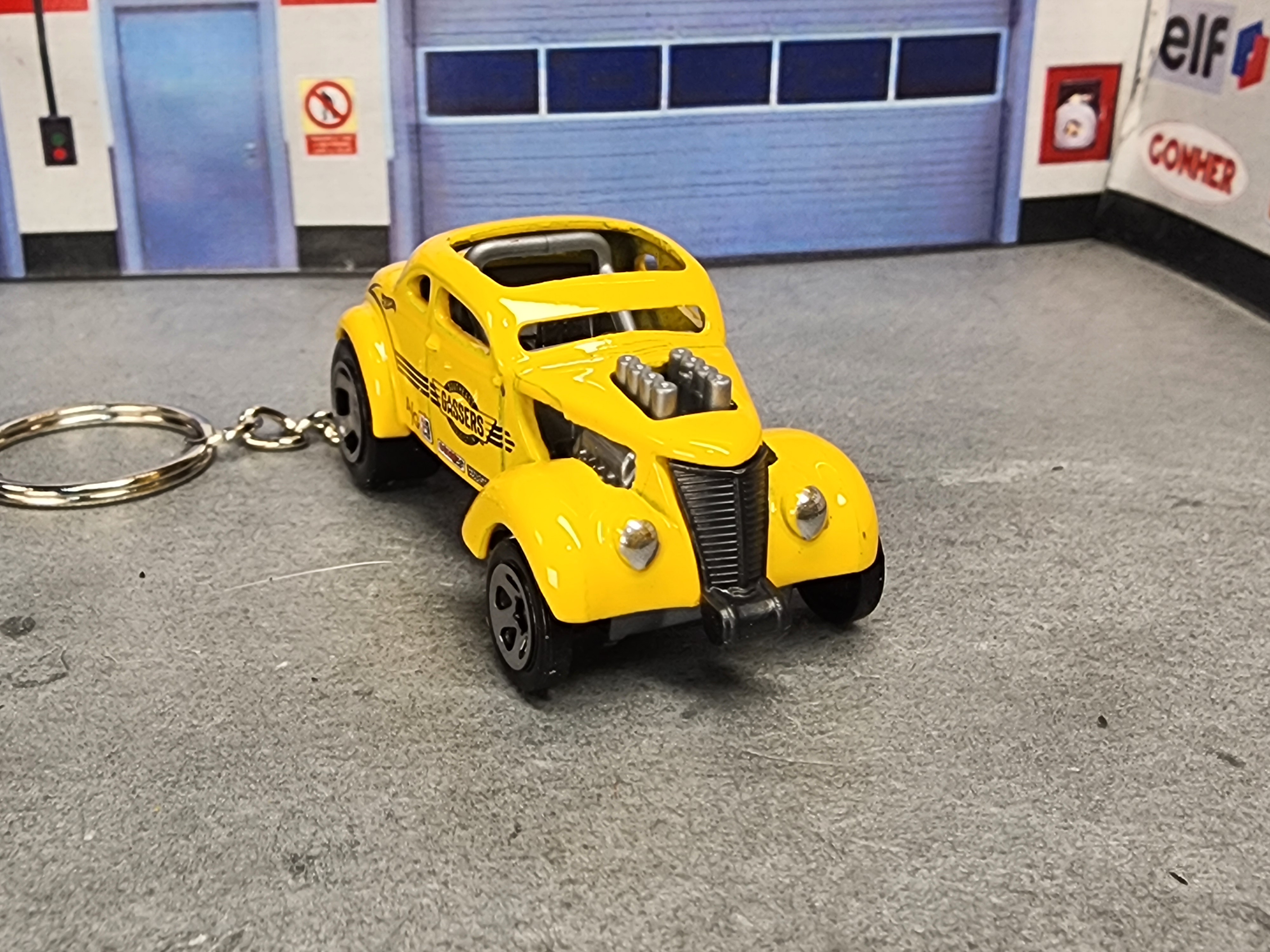 37 Ford Coupe Keychain 37  Ford Gasser Keychain, Diecast 1:64 Scale