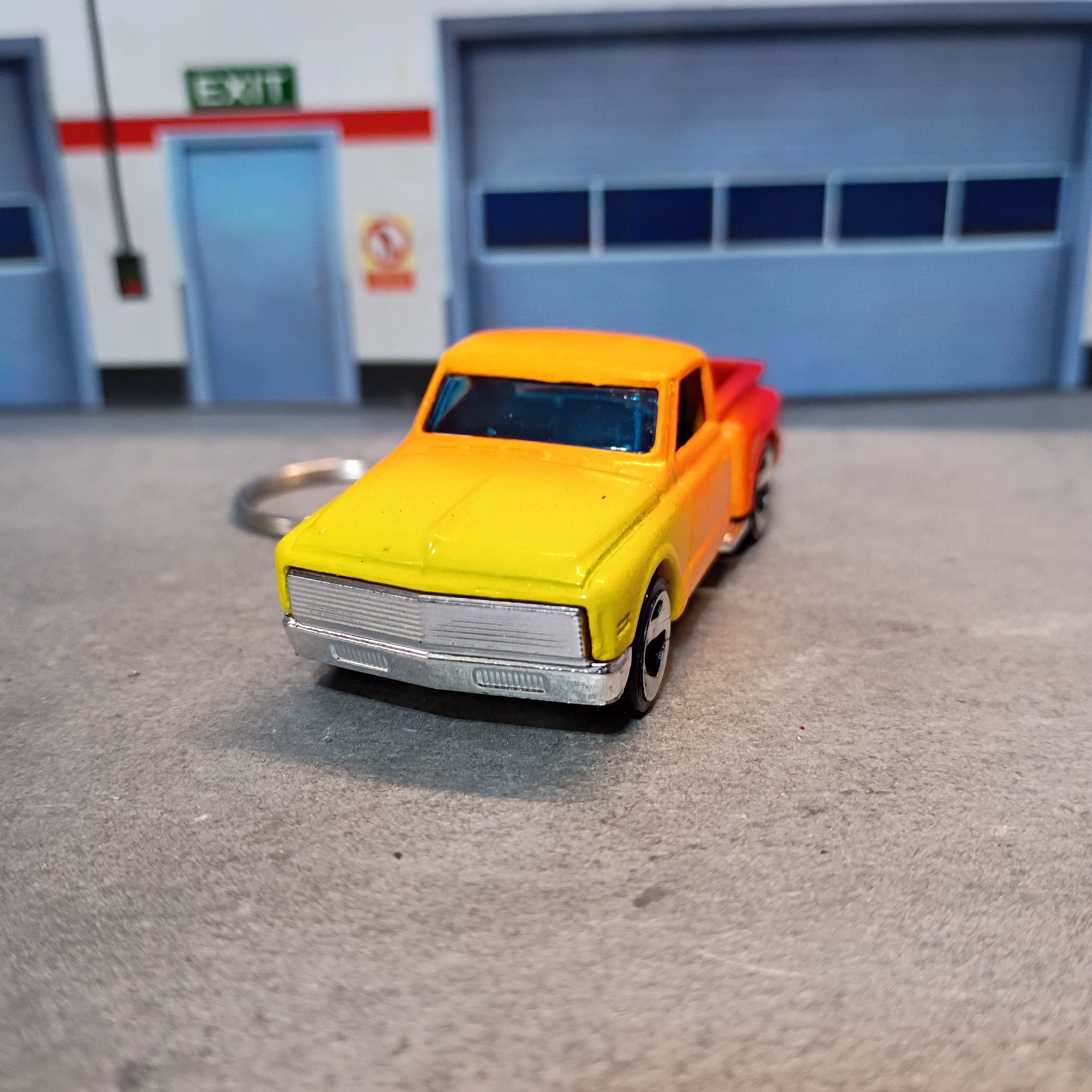 1969 Chevy C10 Keychain, Chevy Short Box Pickup Keychain