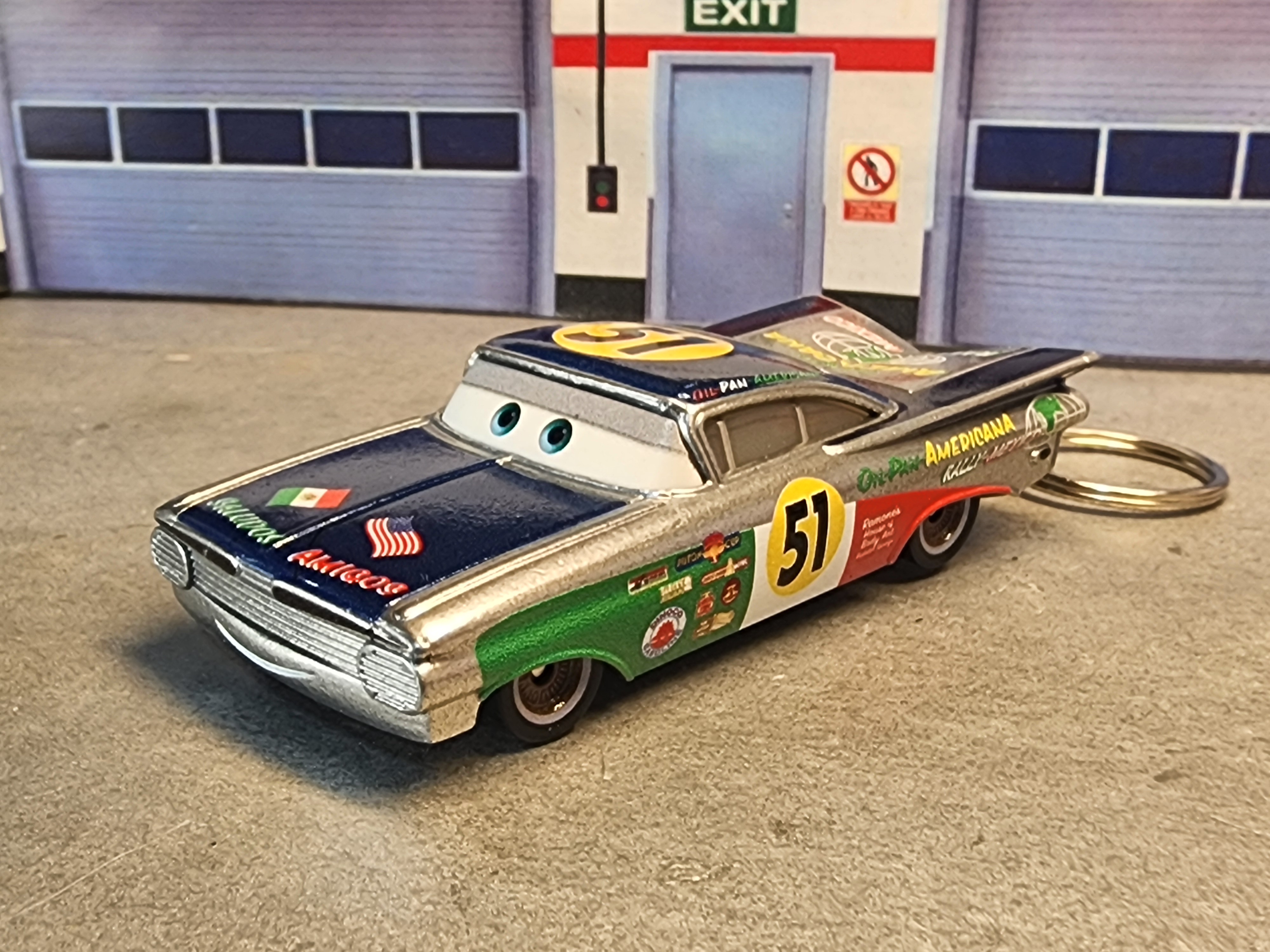 Saludos Amigos Keychain: Pixar Cars Movie 3 Diecast Keychain