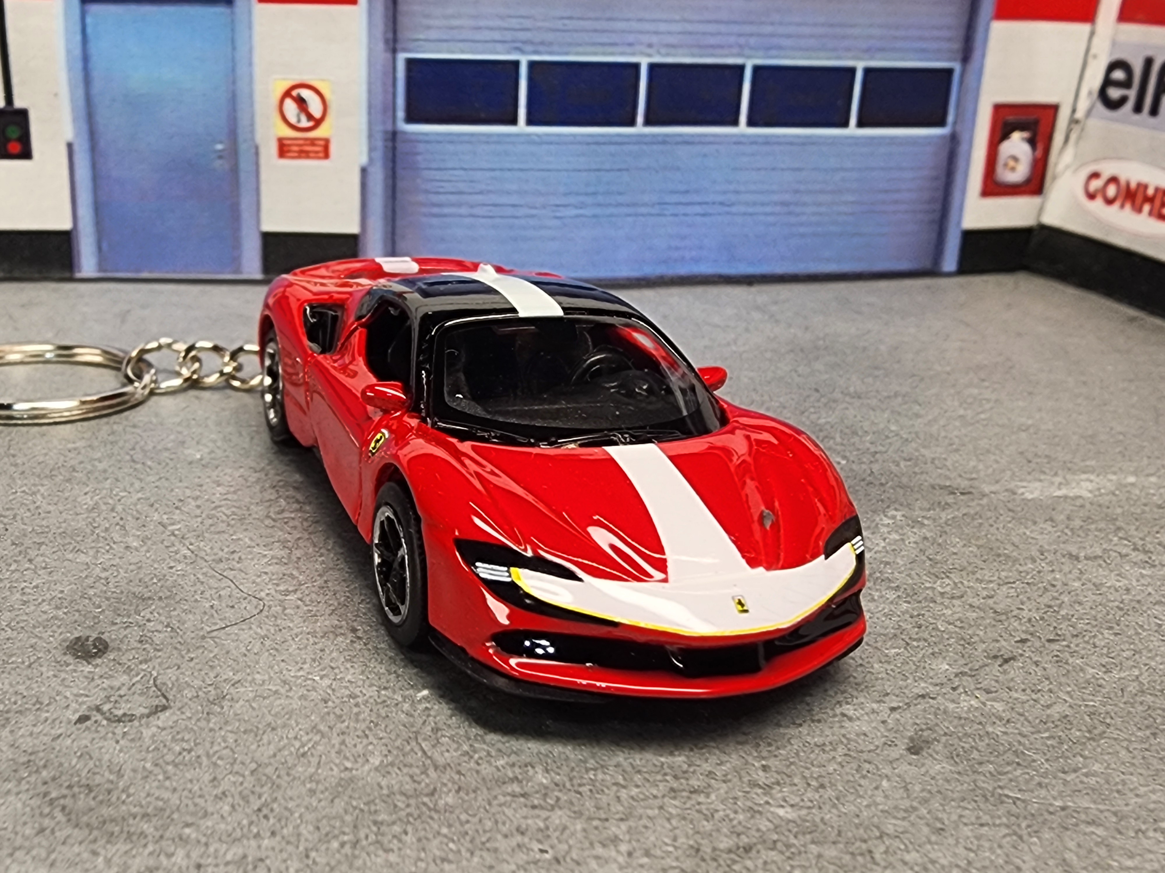 Ferrari SF90 Stradale Keychain, Die Cast 1:64 Scale