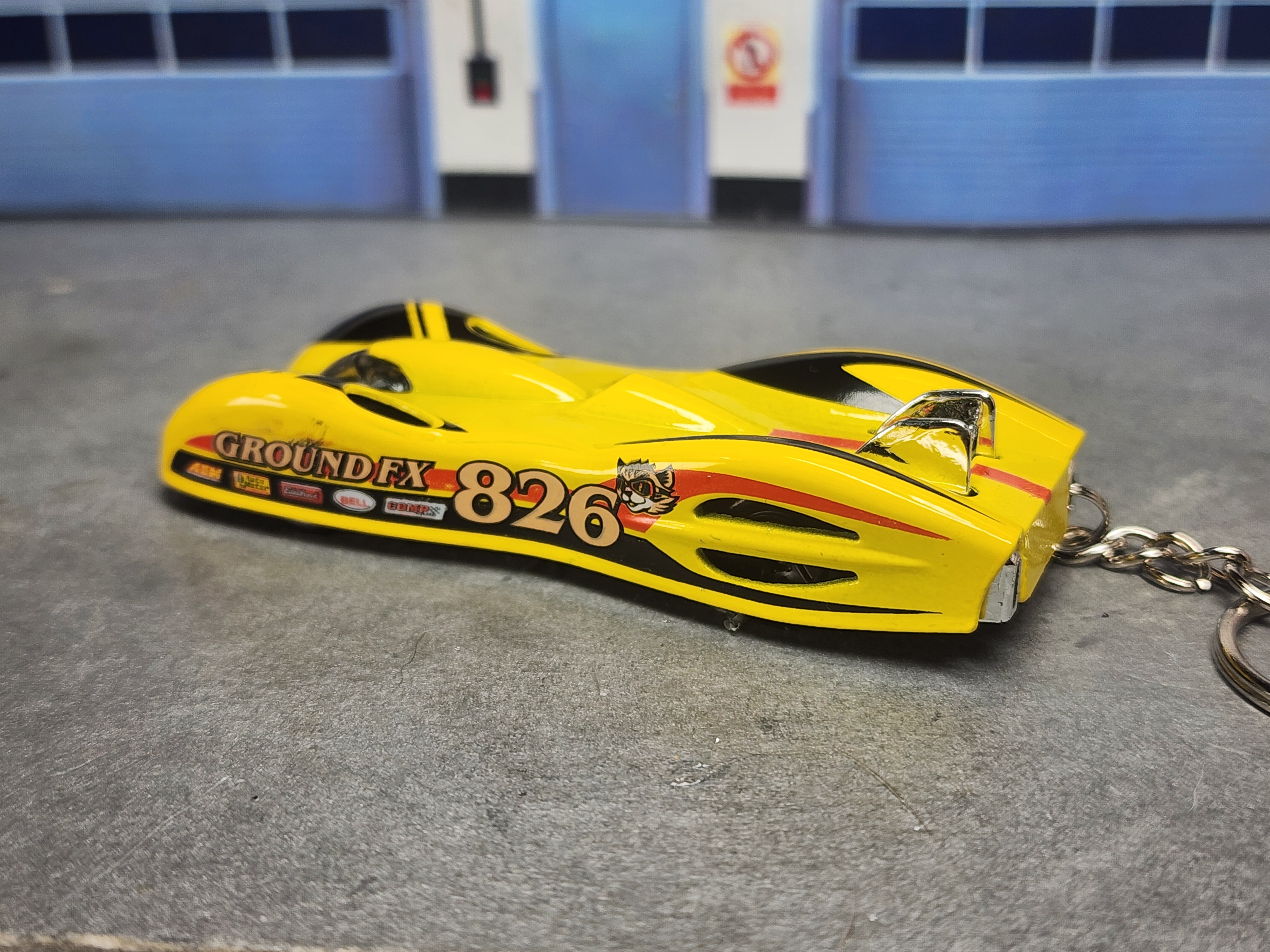 Ground FX Slat Flats Racer Keychain, 1:64 Scale Diecast