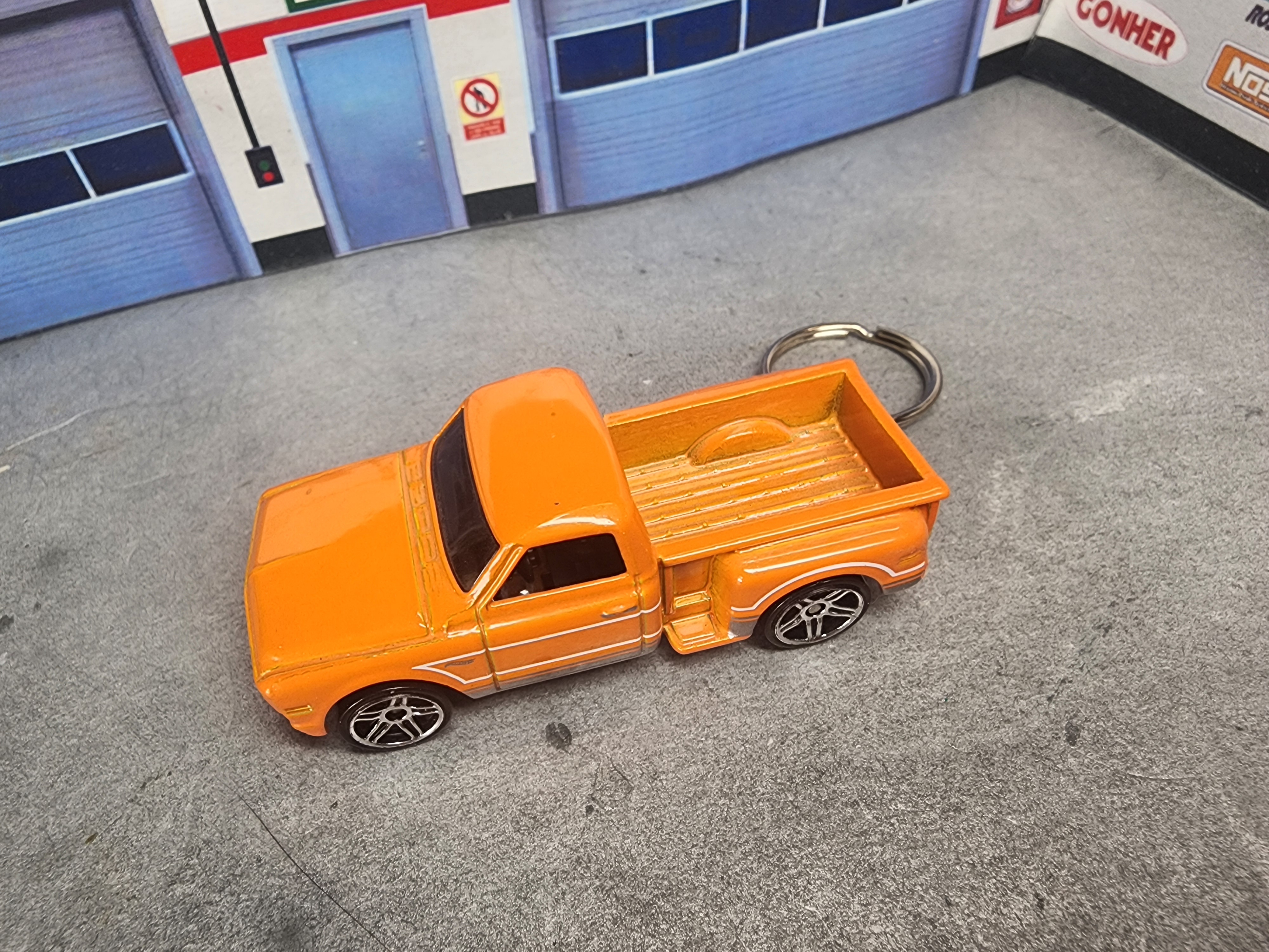 1969 Chevy Stepside Pickup Keychain, 1:64 Scale Diecast