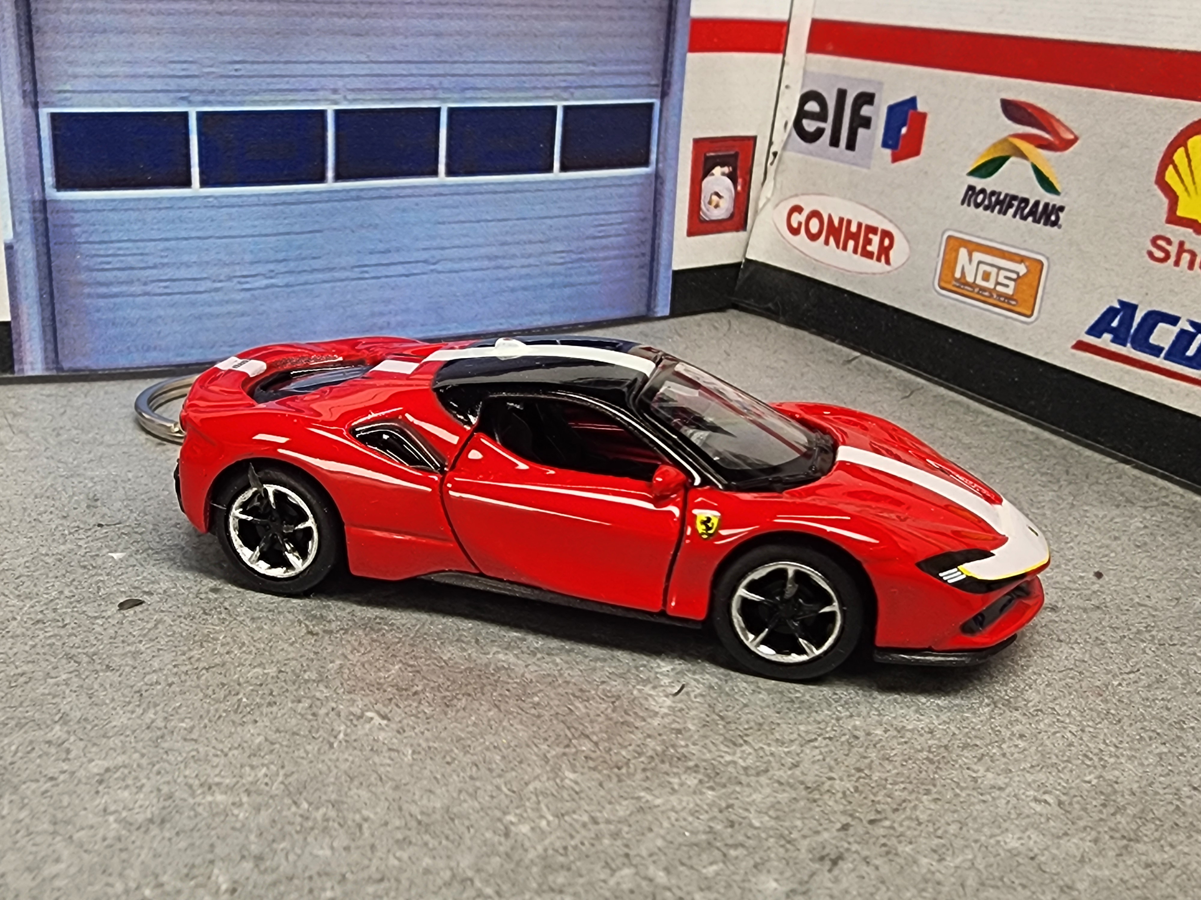Ferrari SF90 Stradale Keychain, Die Cast 1:64 Scale