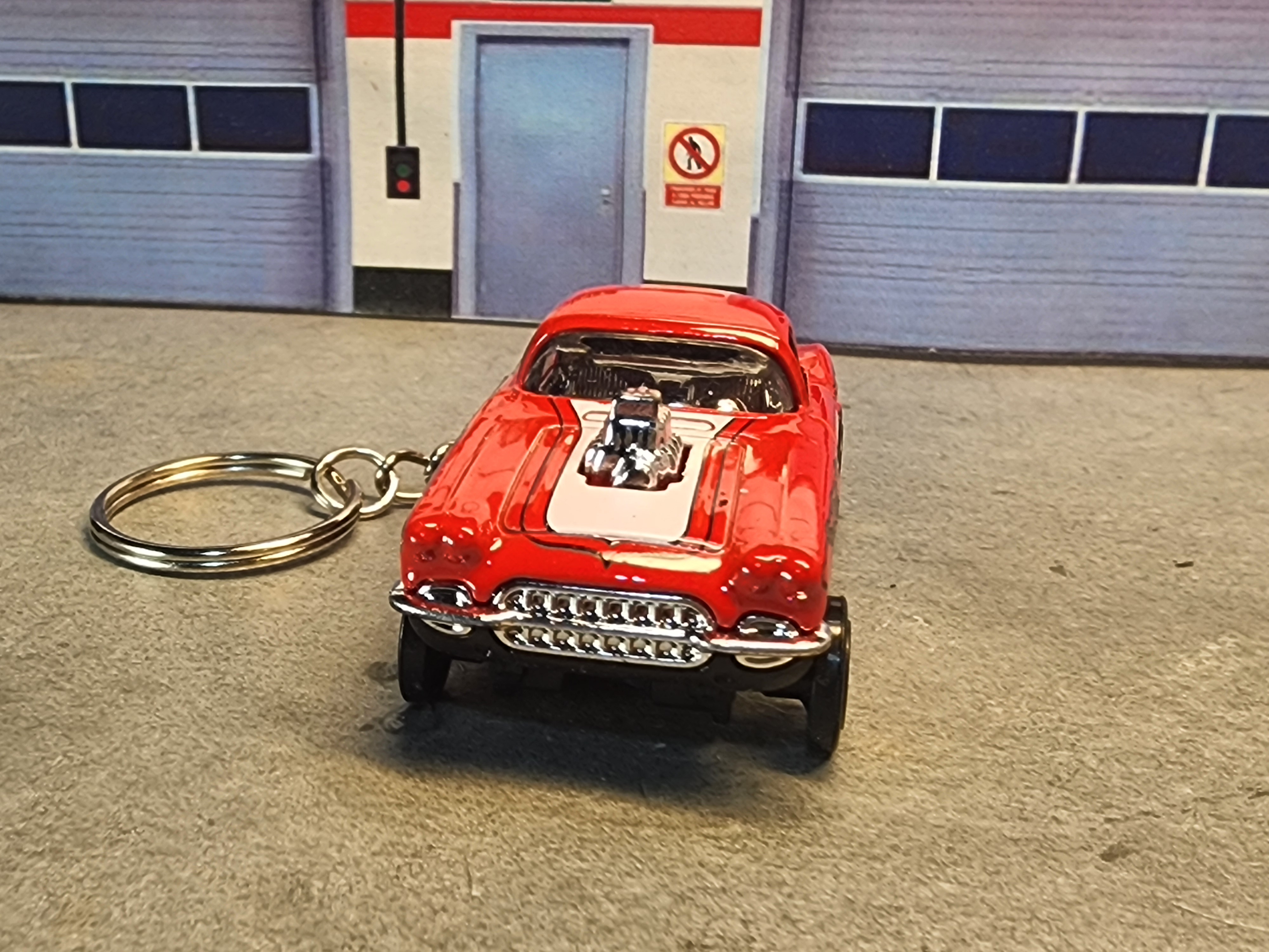 1962 Chevy Corvette Keychain, 1962 Gasser Die Cast 1:64 Scale