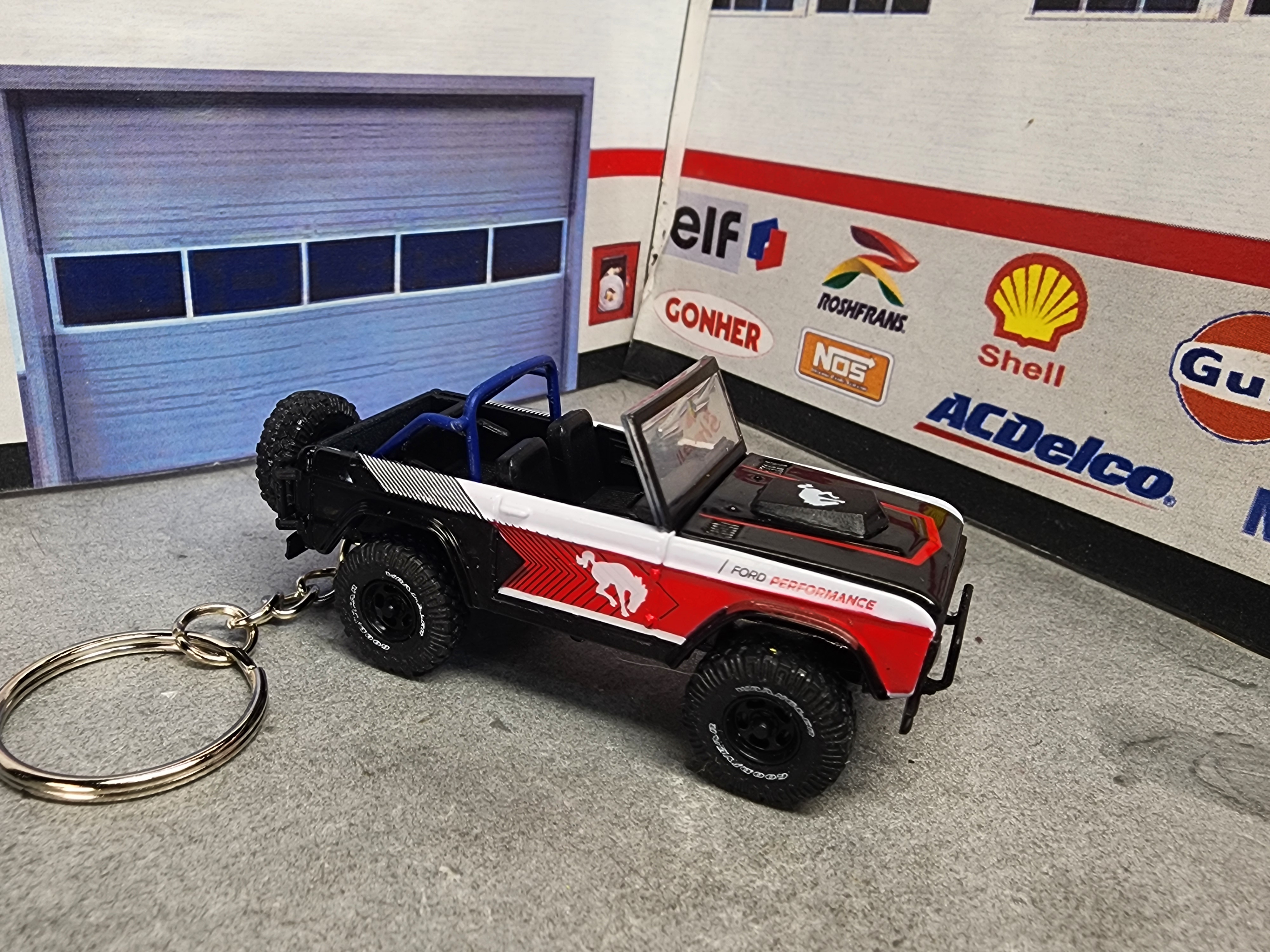 1966 Ford Bronco Keychain, 66Bronco Diecast Keychain, 1:64 Scale