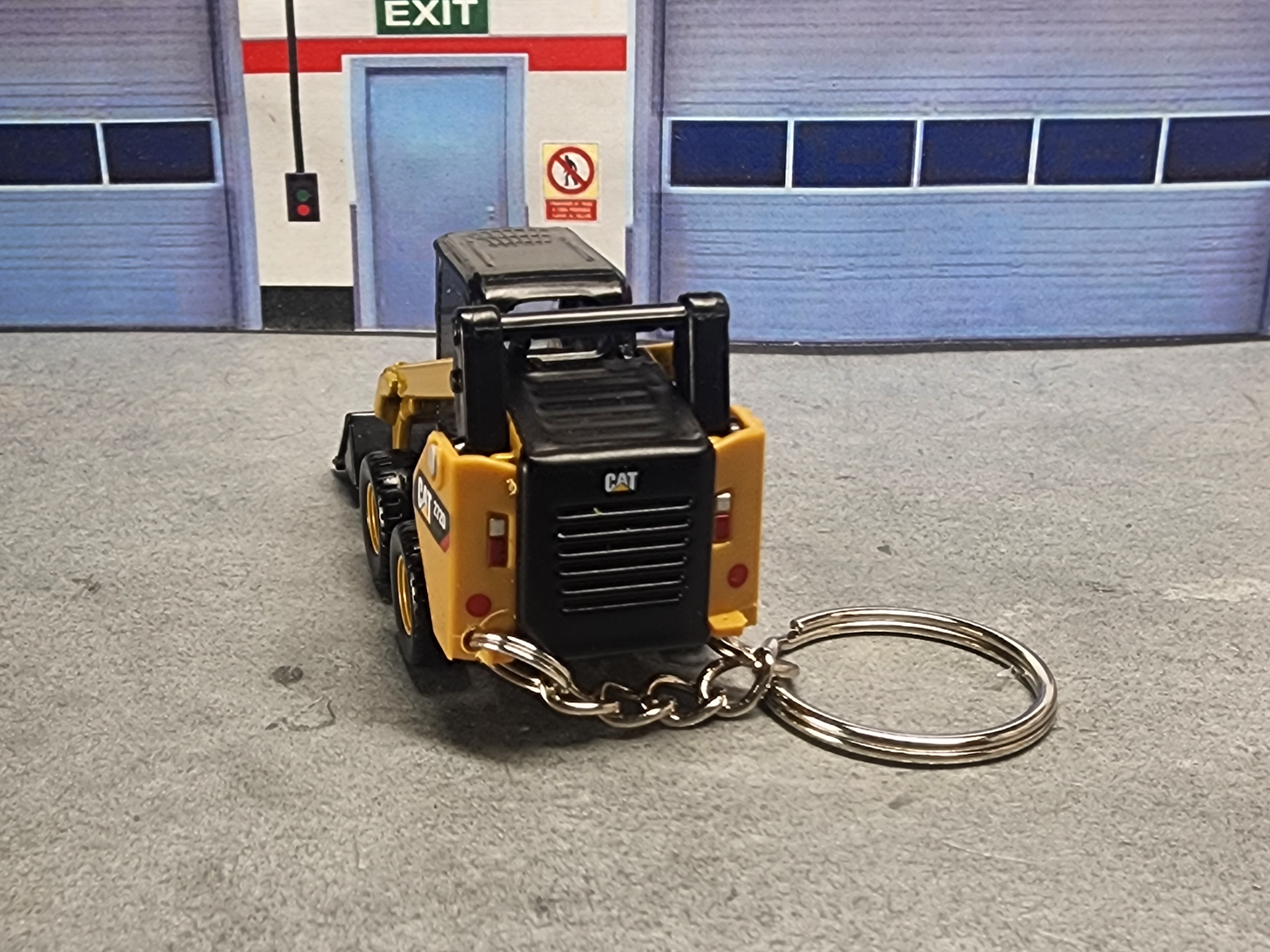 CAT 272D Skid Steer Loader Keychain, Die-Cast Model