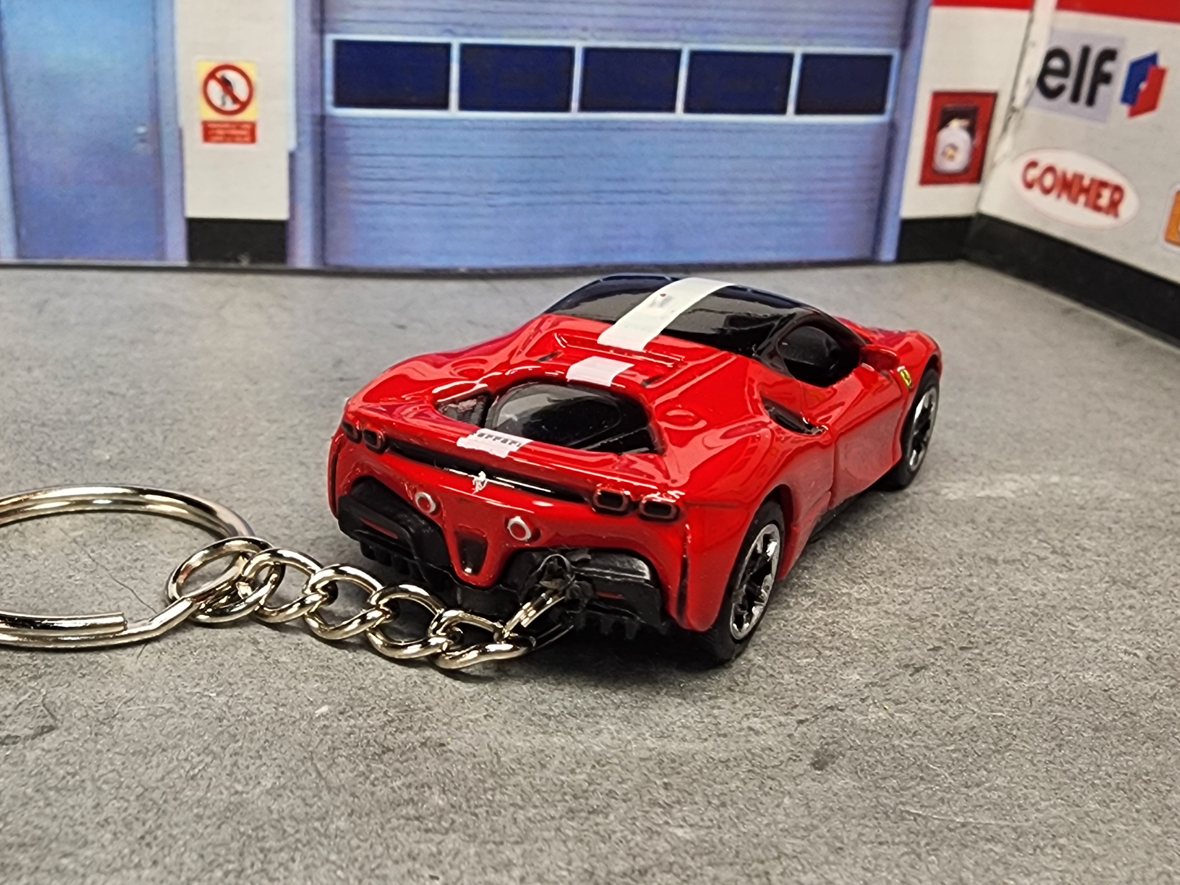 Ferrari SF90 Stradale Keychain, Die Cast 1:64 Scale