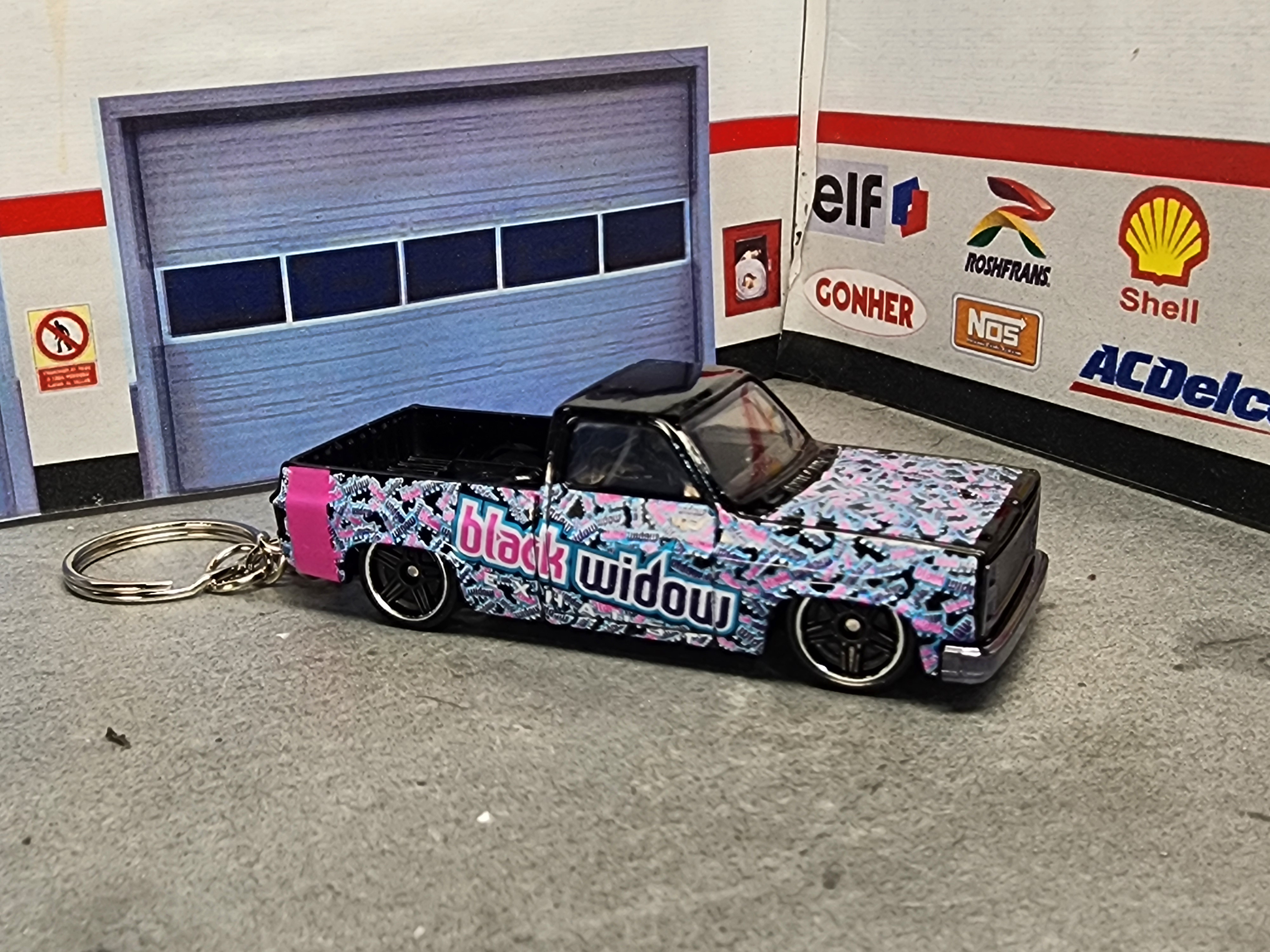 Black Widow Custom Pickup Keychain