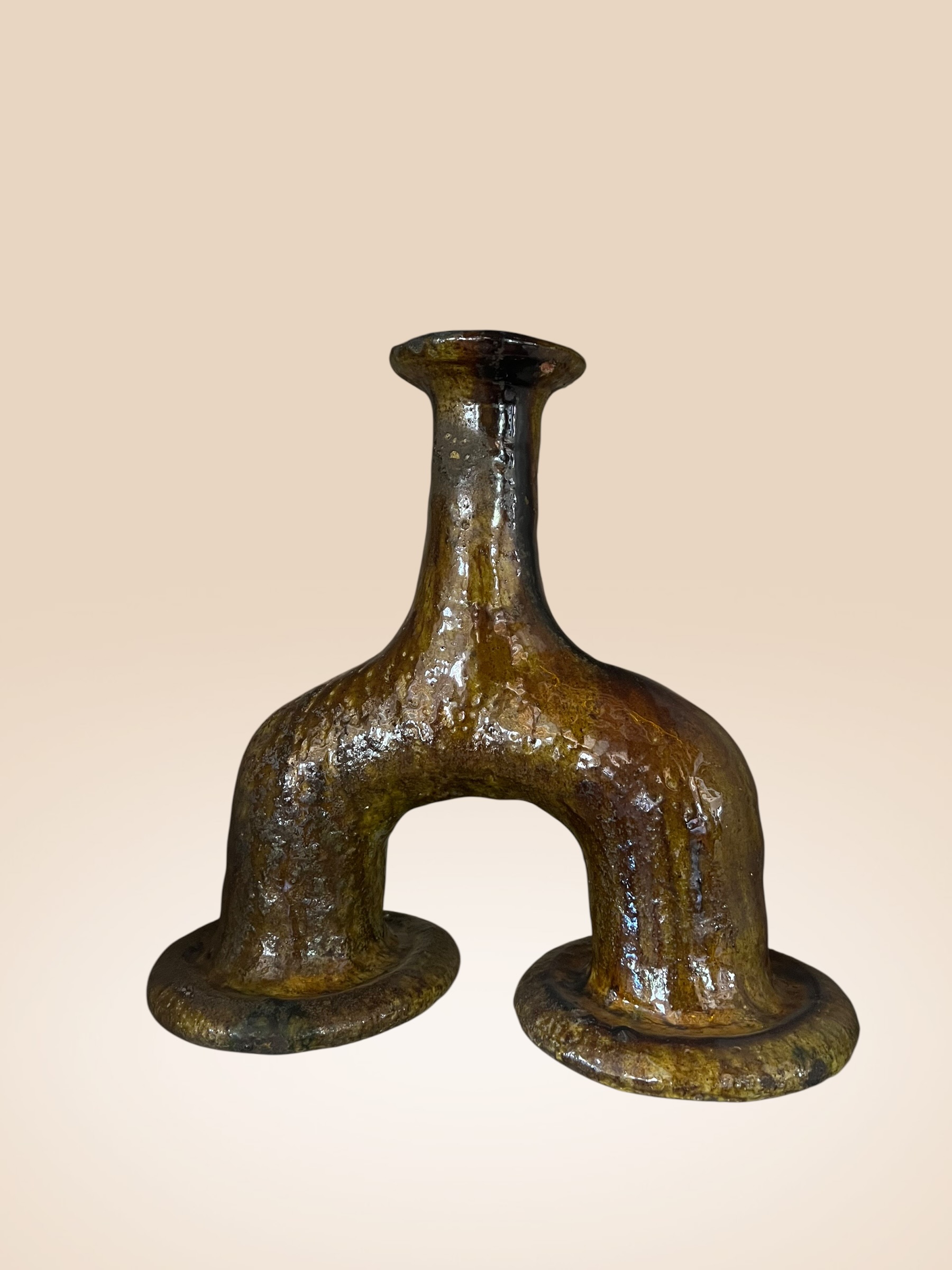 Rustic Ceramic Double Vase