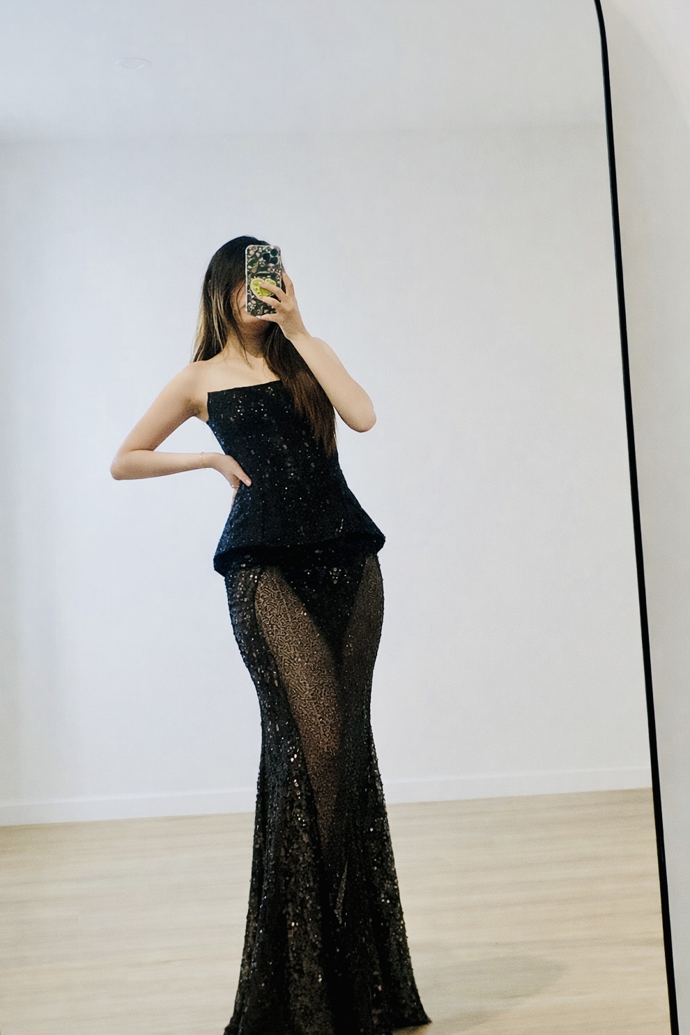 Elegant Burnout Black Hourglass Corset