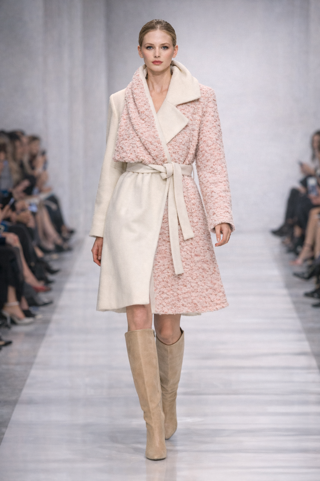 rose Ivory Wrap Coat