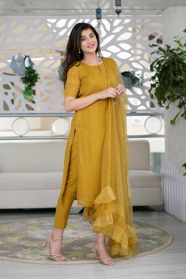 Mustard Yellow Kurta Set