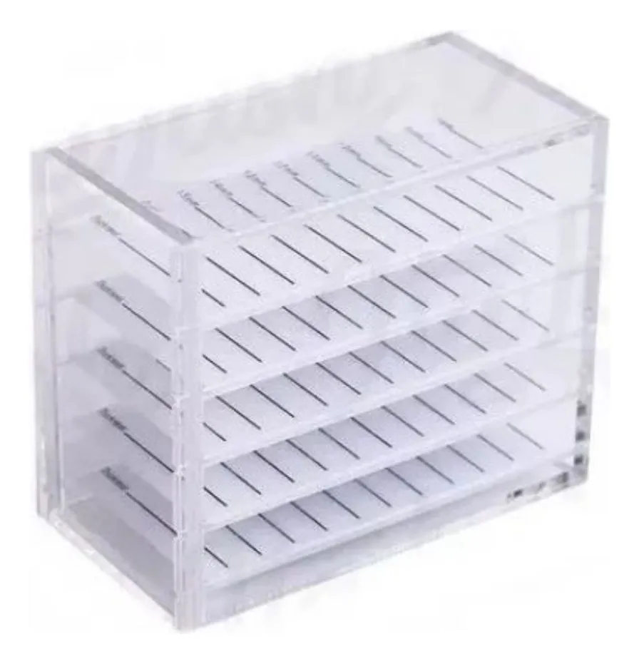 Caixa Porta Cilio Acrilico Organizado Extensao Transparente