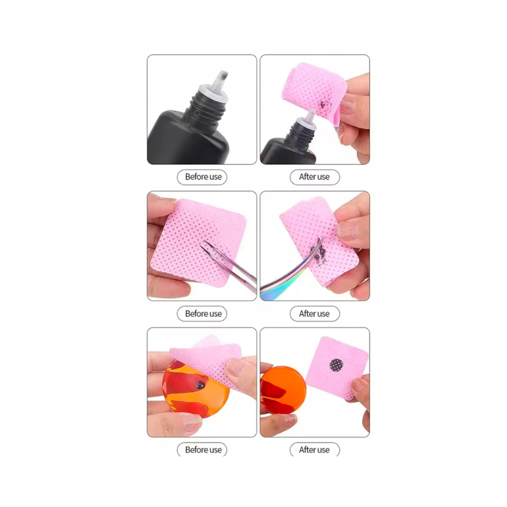 Lenços Pode usado limpar bico do adesivo , varias finalidade na Estética.