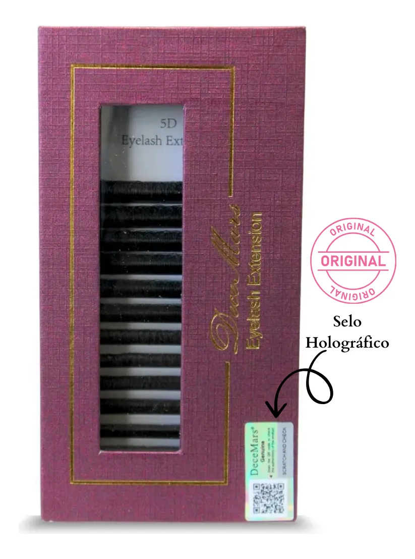 Cílios Decemars 5d W Curva M Efeito Delineado Fox Eyes tamanho 8-14