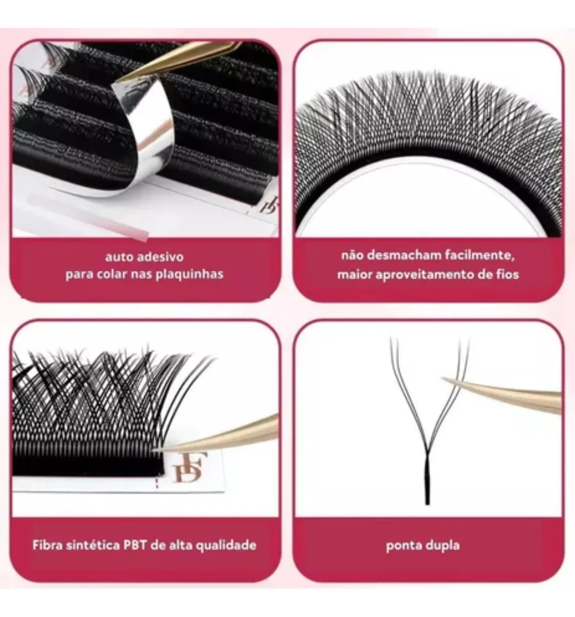  Cílios Fadvan Y Volume Brasileiro Mix E Unitario