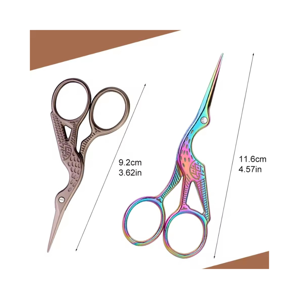Tesoura para Design de Cílios e Sobrancelhas Formato  de Pássaro
