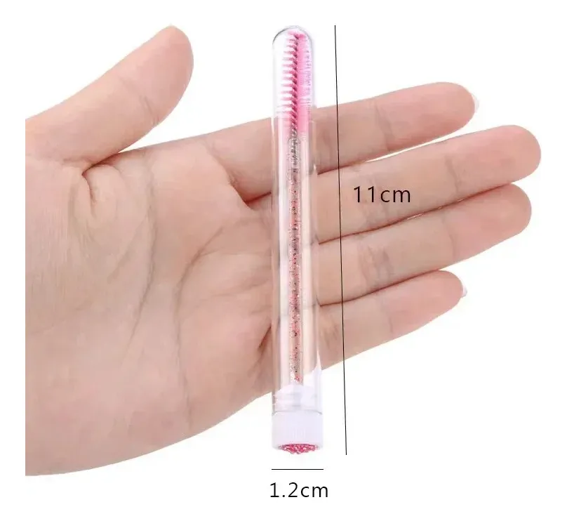 Escova para Cílios Glitter Rosa