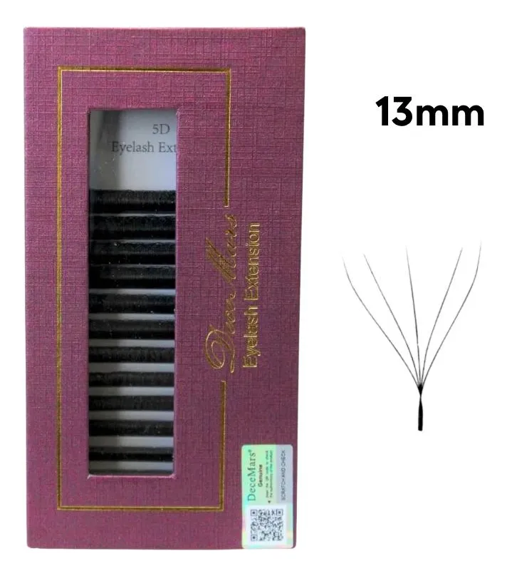 Extensão de Cílios Curvatura 5D  Tamanho 13 Decemars