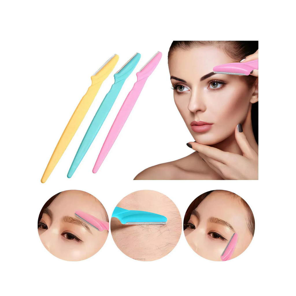  Navalhas Para Sobrancelha  Kit Com 3 Unidades