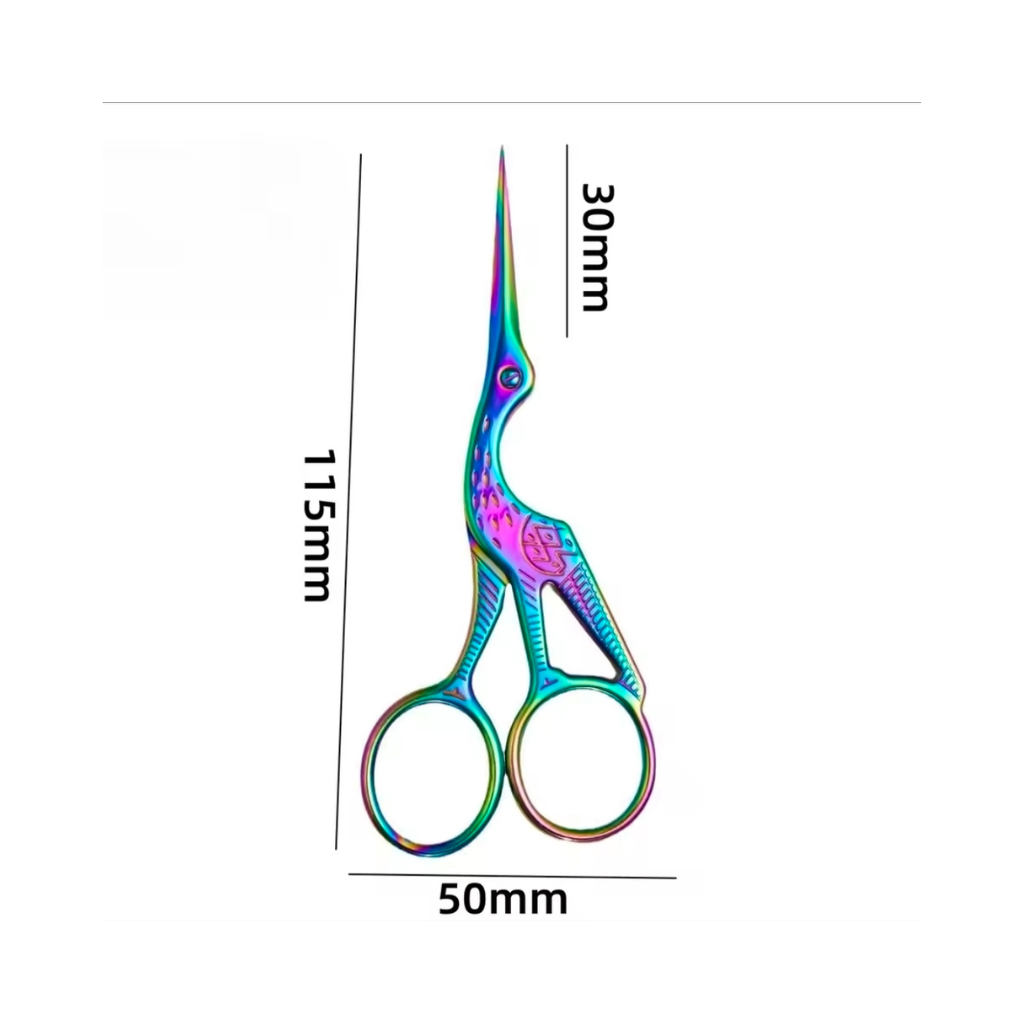Tesoura para Design de Cílios e Sobrancelhas Formato  de Pássaro