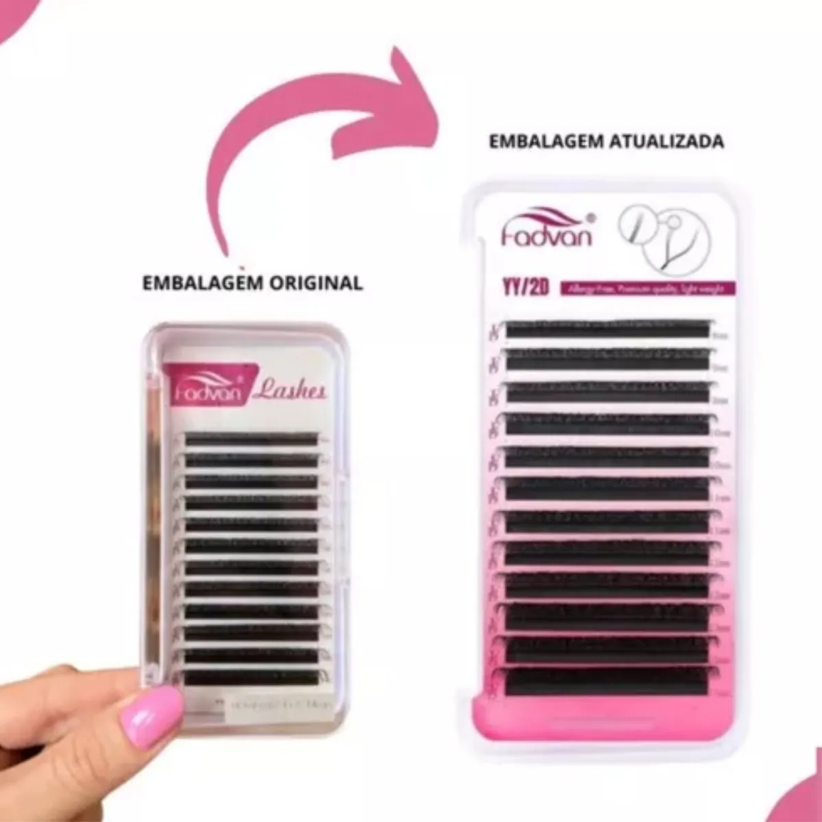  Cílios Fadvan Y Volume Brasileiro Mix E Unitario