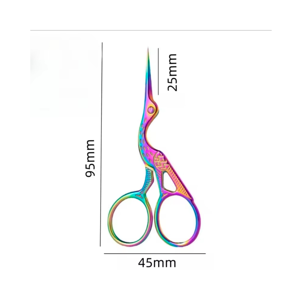 Tesoura para Design de Cílios e Sobrancelhas Formato  de Pássaro