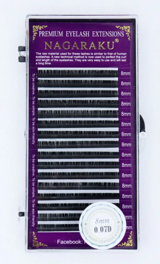 Kit 5un Cílios Nagaraku Fio  D  0.07  0. 08 - 0.15 Volume
