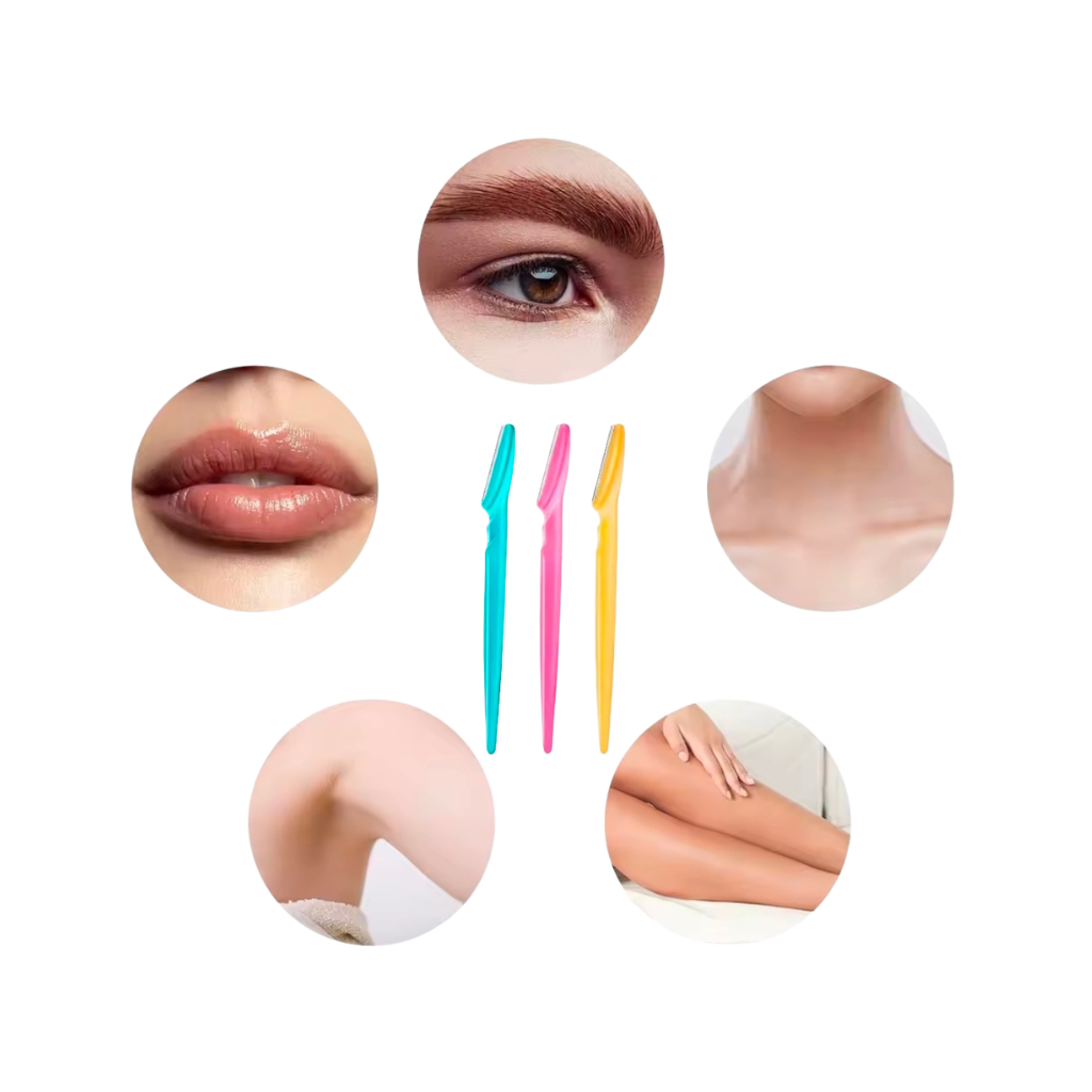  Navalhas Para Sobrancelha  Kit Com 3 Unidades