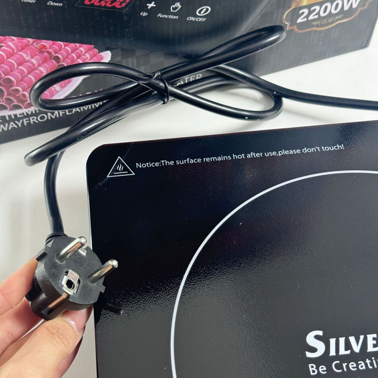 2200W Silver Love Black Induction Cooker