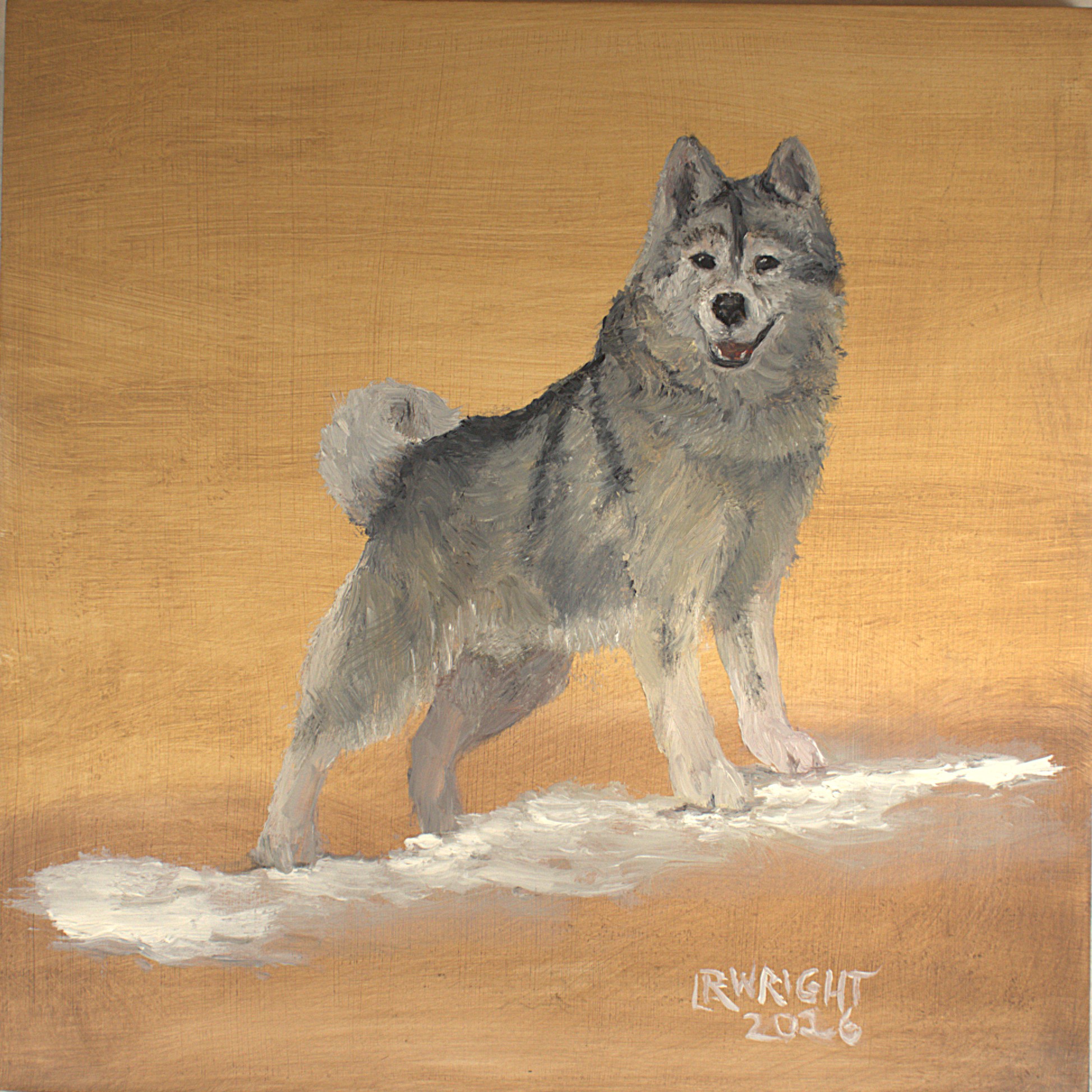 Husky 12026 8"x8" oil on birch cradle board