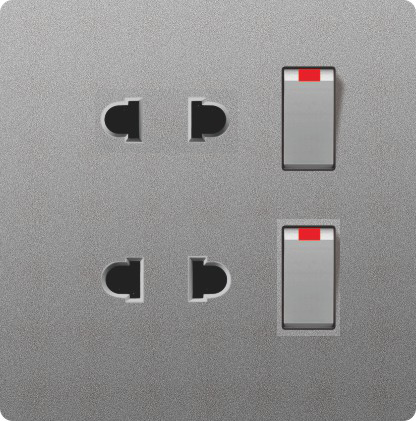 twin 2P switched socket