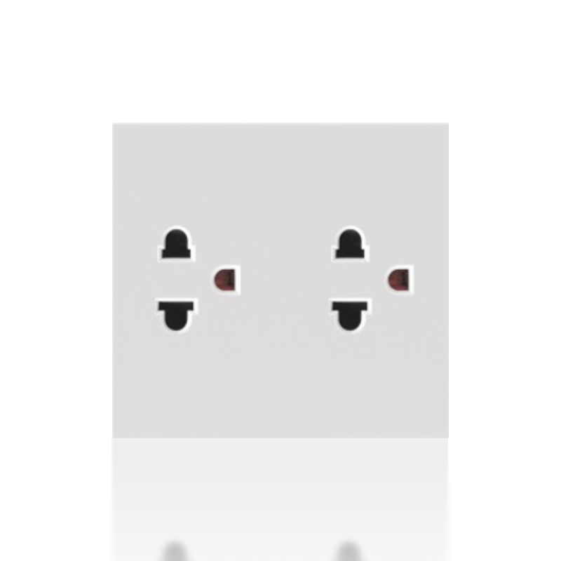 Twin 2P+E US-Euro socket monoblock module(thai & Viet)