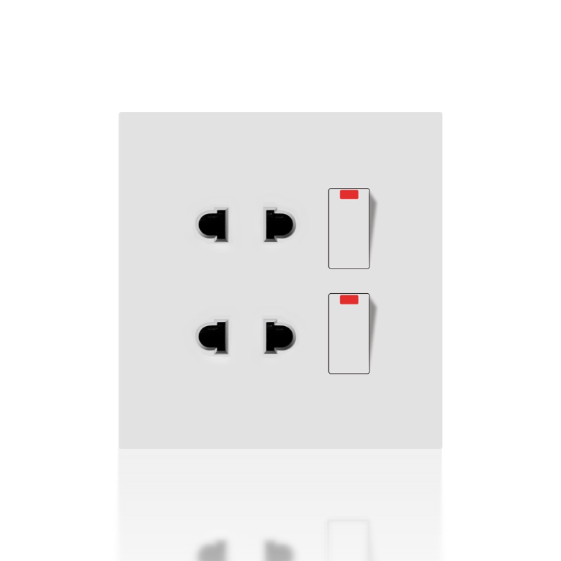 twin 2P switched socket