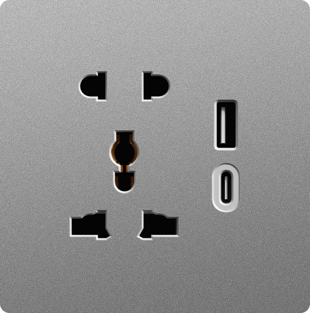 16A universal socket with USB +type C charging port