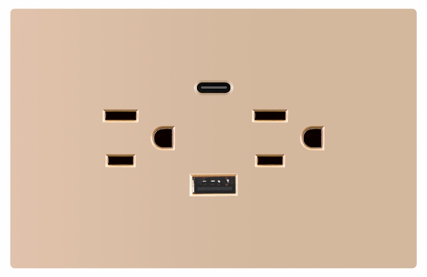 Twin US socket American socket thailand socket with USB + Type C charging port
