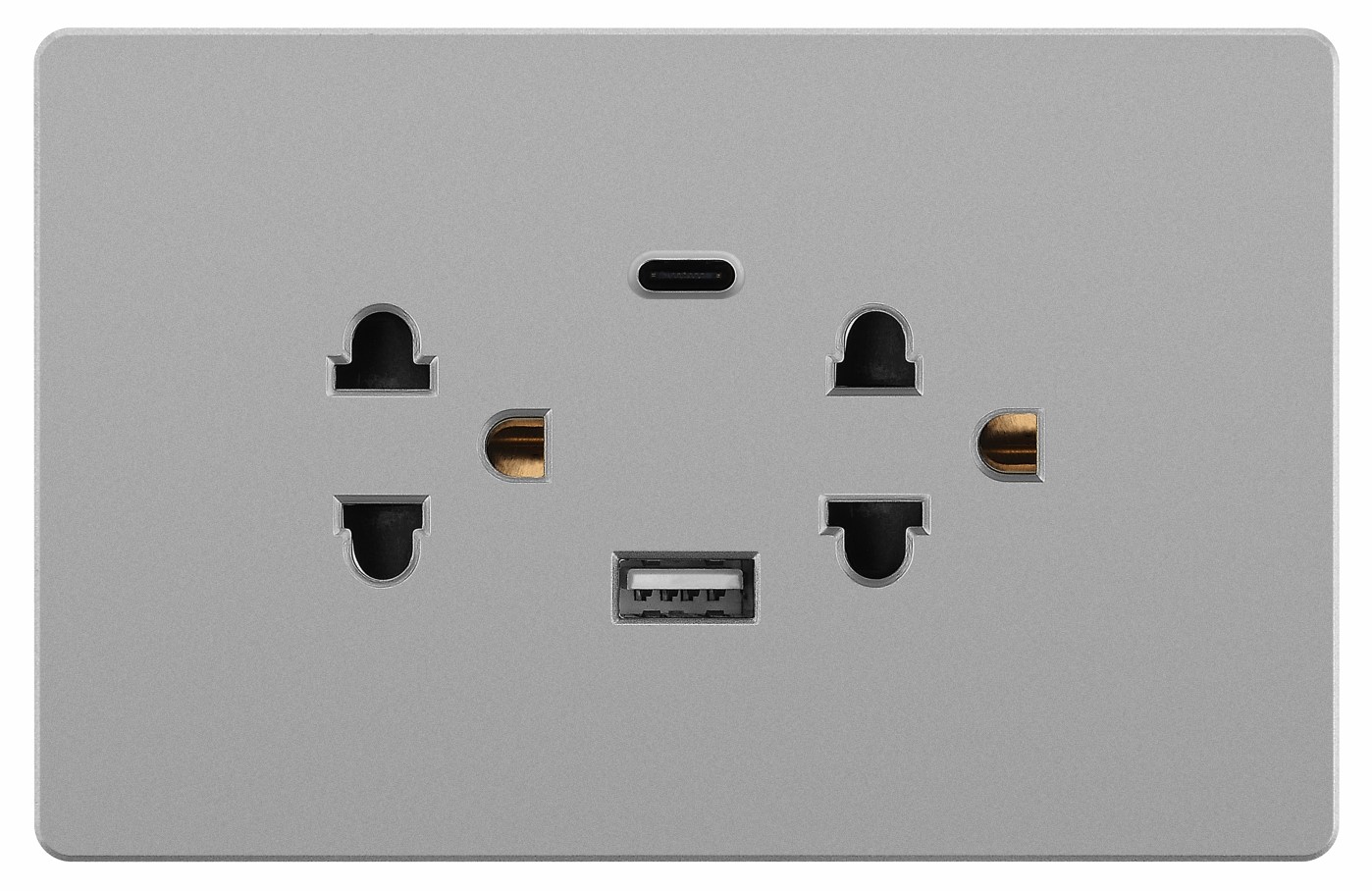 Twin Euro US socket American socket thailand socket with USB + Type C charging port